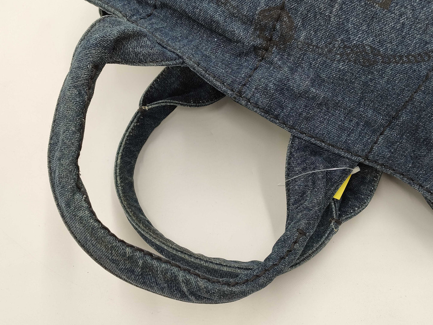 PRADA B1877B Canapa Denim Handbag Tote Bag