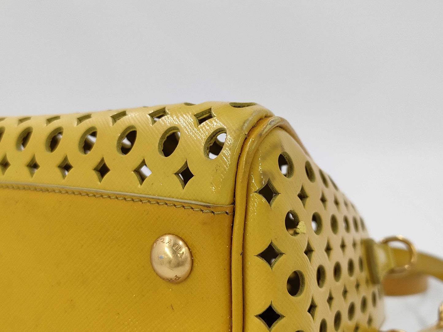 PRADA Leather Punching 2-Way Shoulder Bag/Handbag