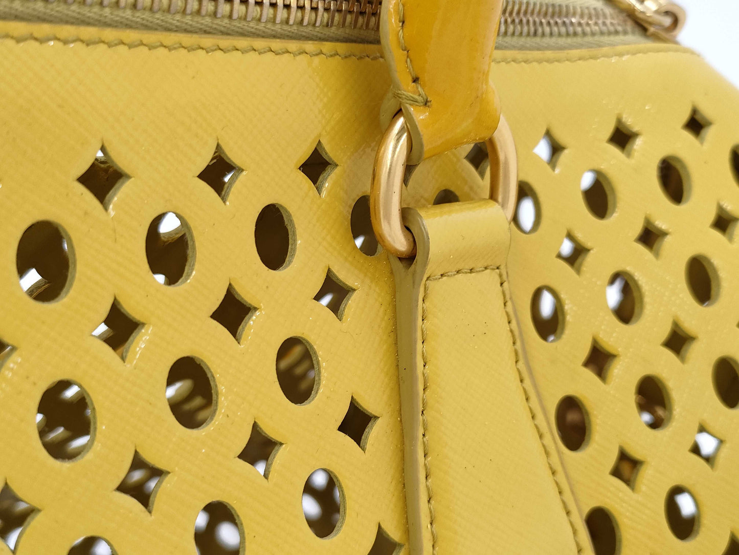 PRADA Leather Punching 2-Way Shoulder Bag/Handbag