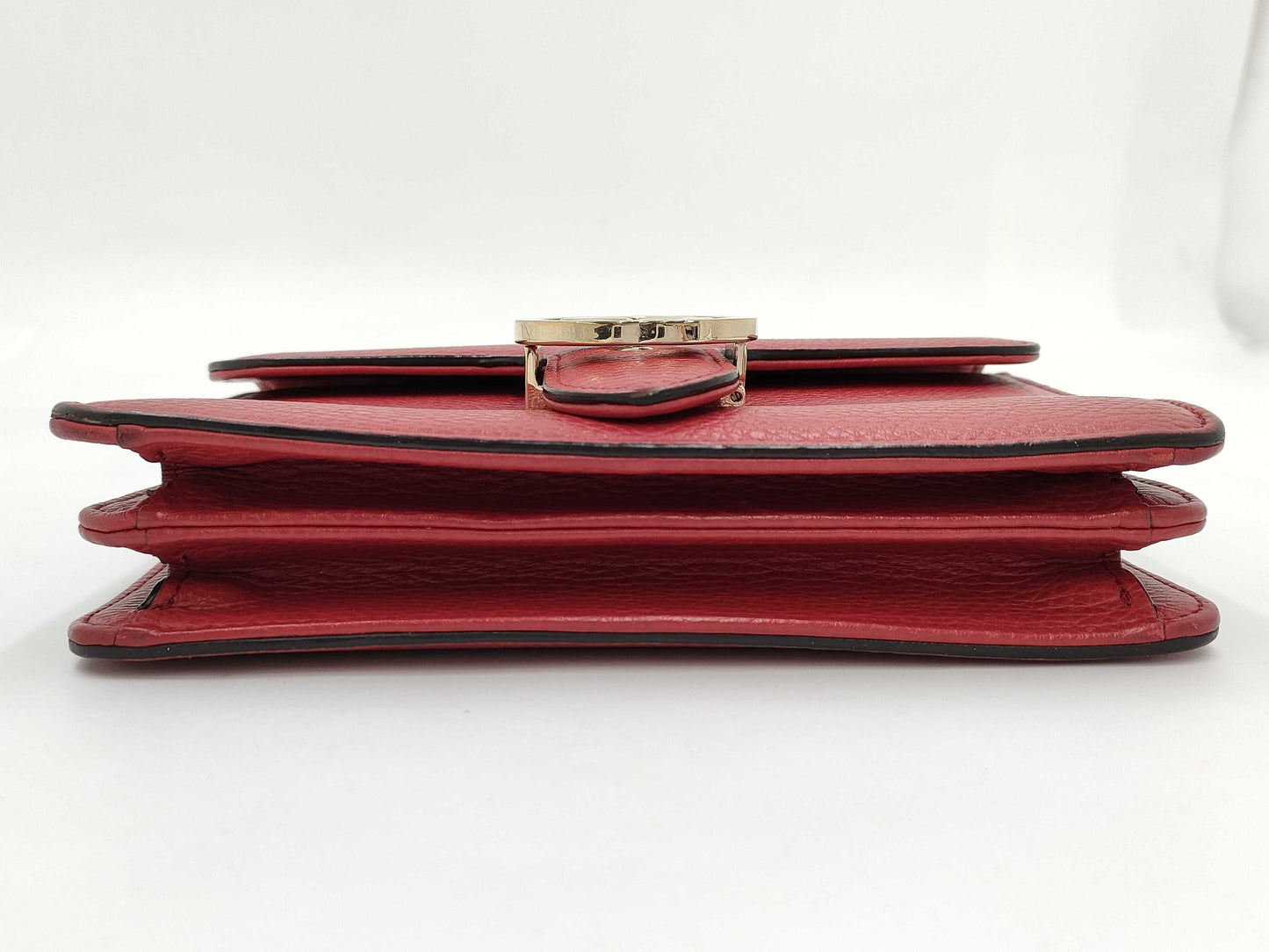 GUCCI Interlocking Leather Chain Shoulder Bag