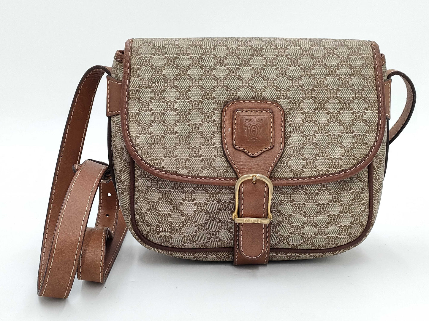 CELINE Macadam PVC Triomphe Shoulder Bag