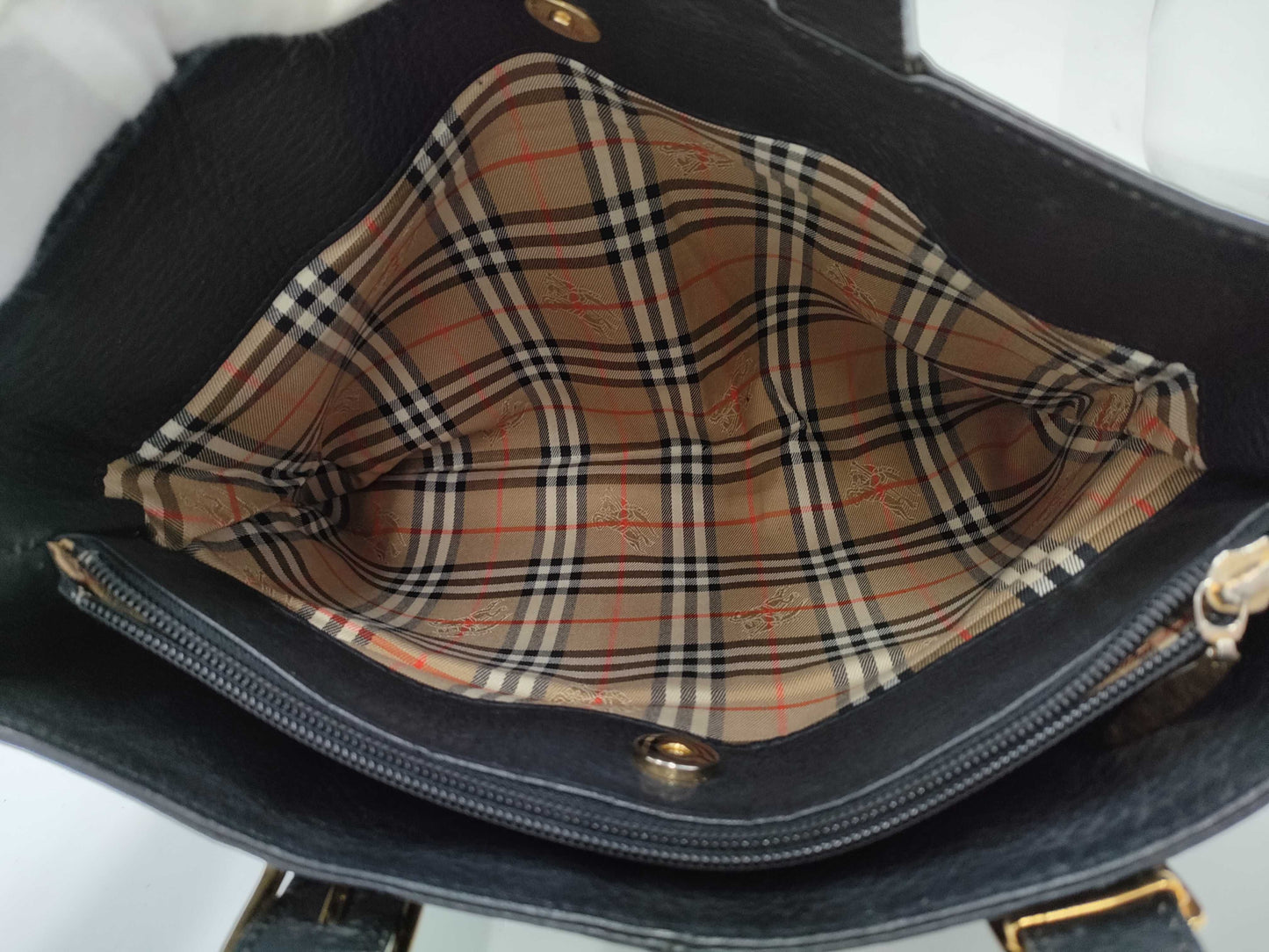 Burberry's Nova Check Shadow Horse Leather Handbag