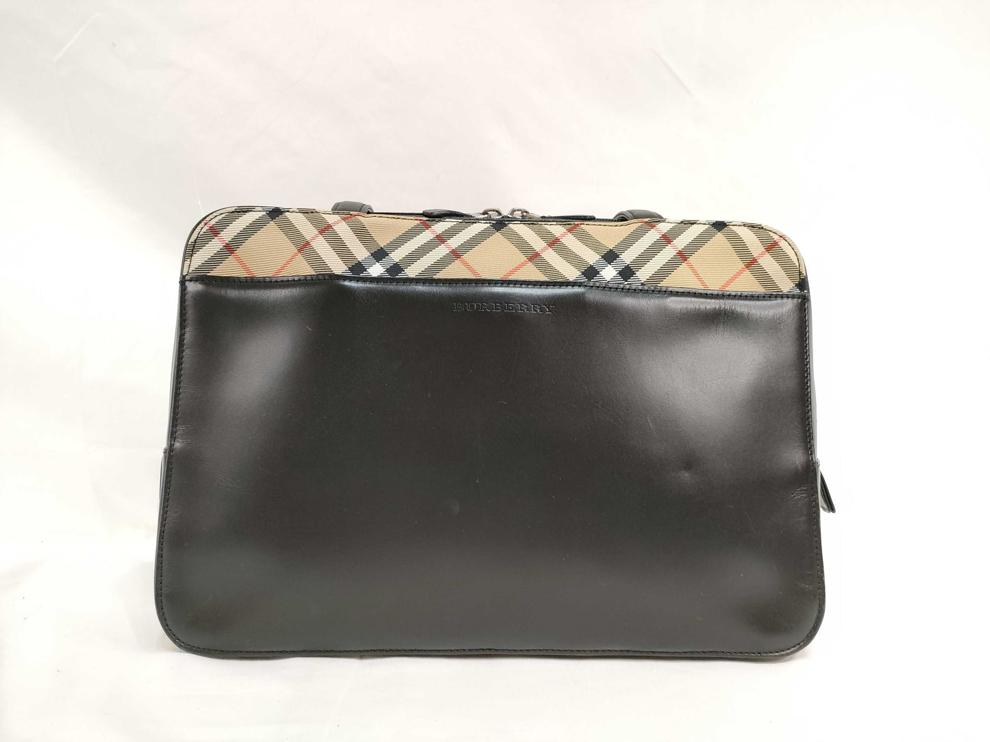 BURBERRY Nova Check Leather Shoulder Bag/Handbag