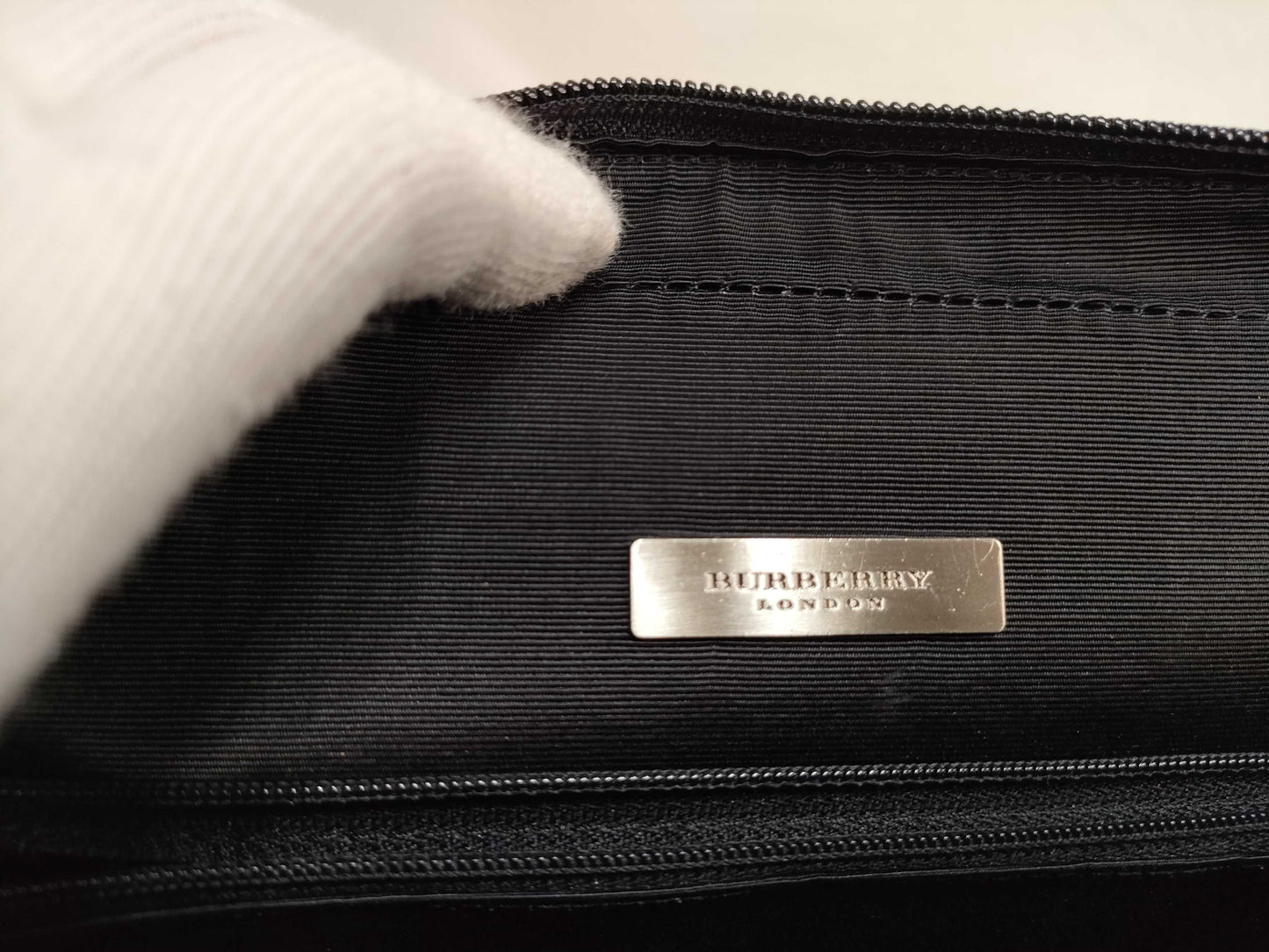 BURBERRY Nova Check Leather Shoulder Bag/Handbag