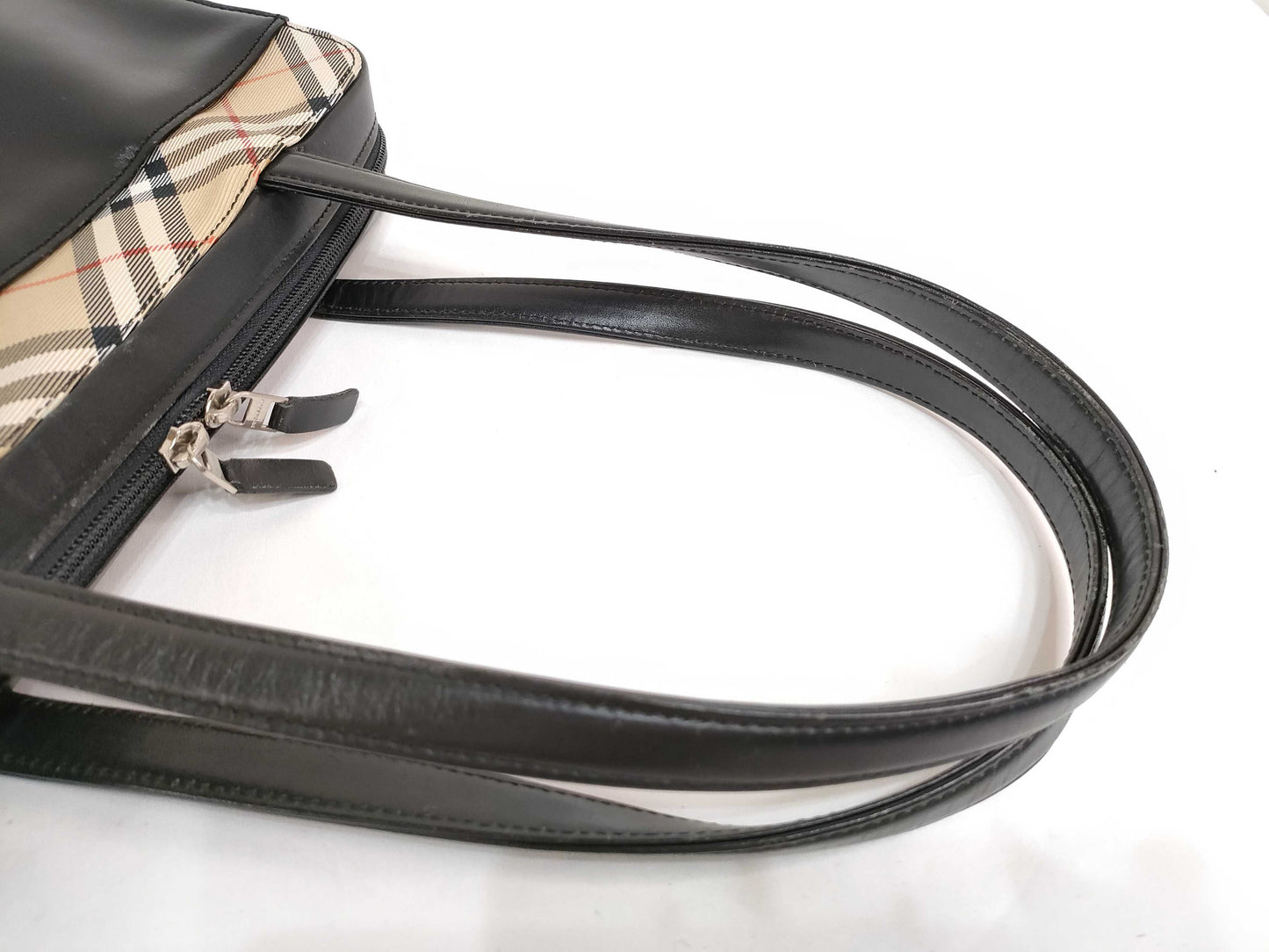 BURBERRY Nova Check Leather Shoulder Bag/Handbag