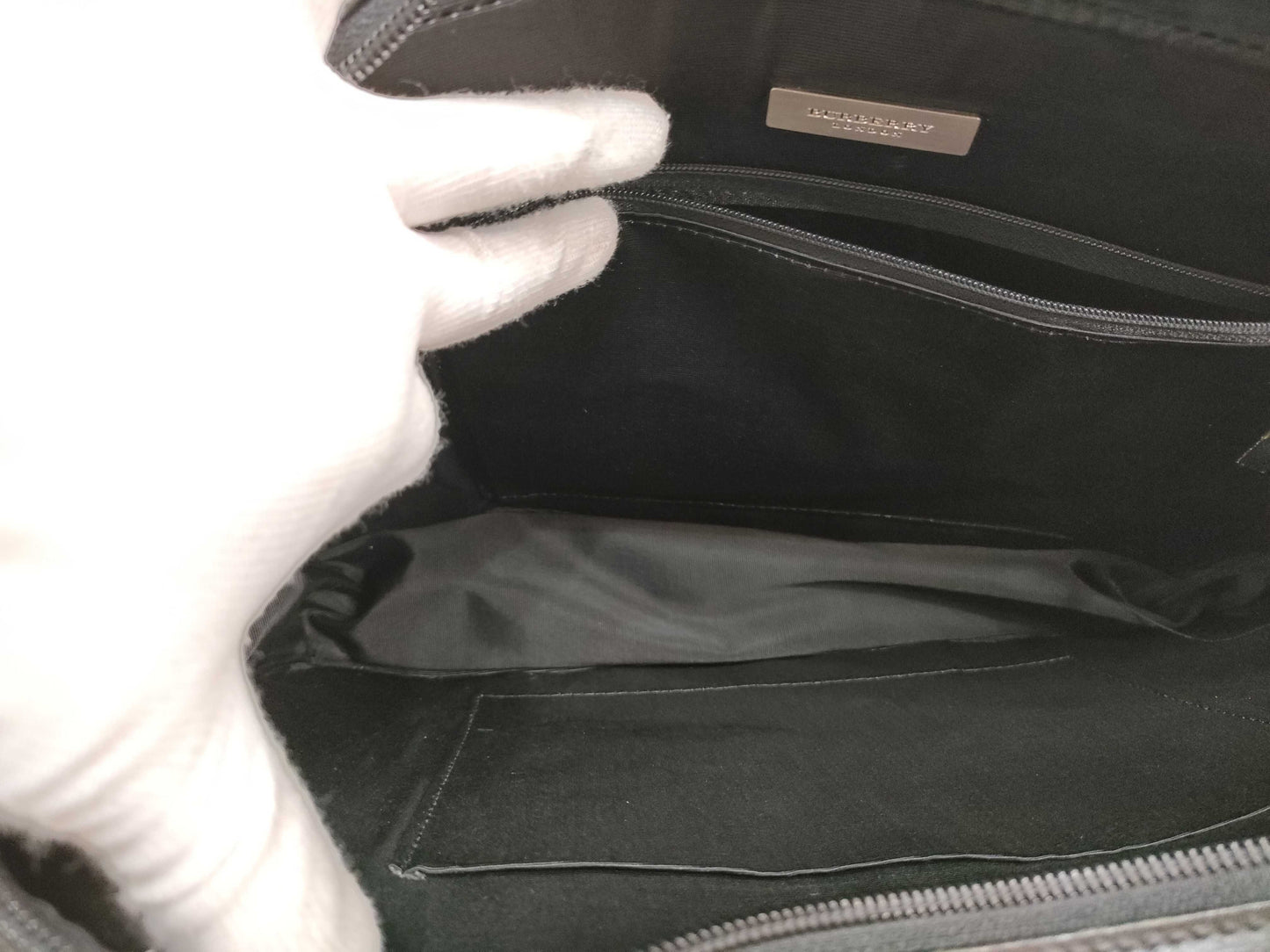 BURBERRY Nova Check Leather Shoulder Bag/Handbag