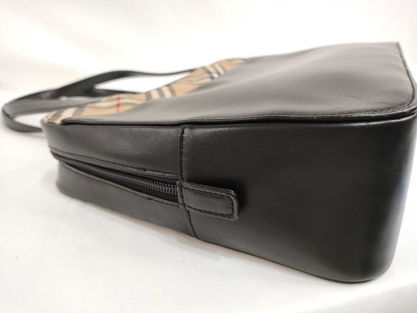 BURBERRY Nova Check Leather Shoulder Bag/Handbag