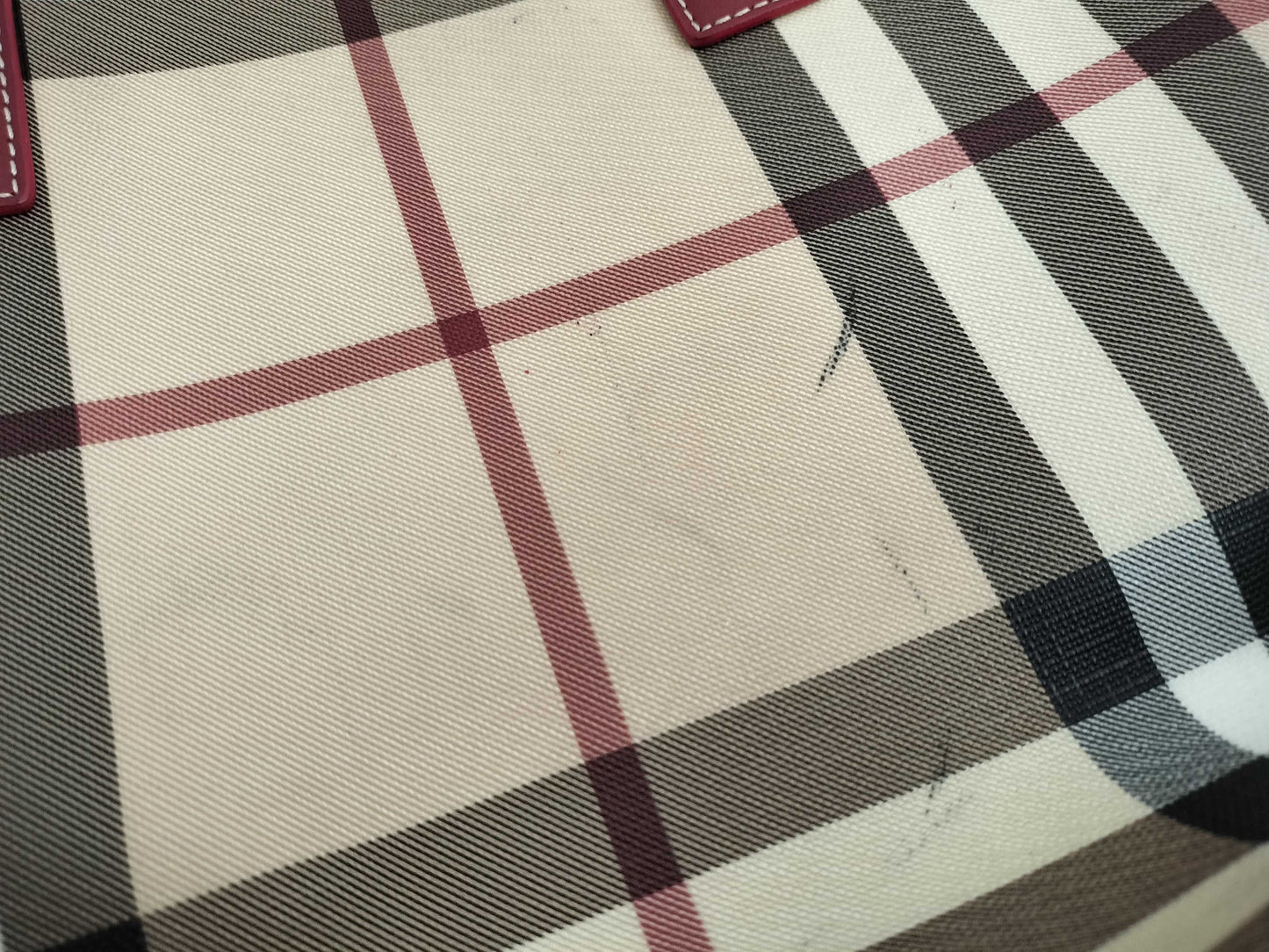 BURBERRY Nova Check PVC Tote Bag