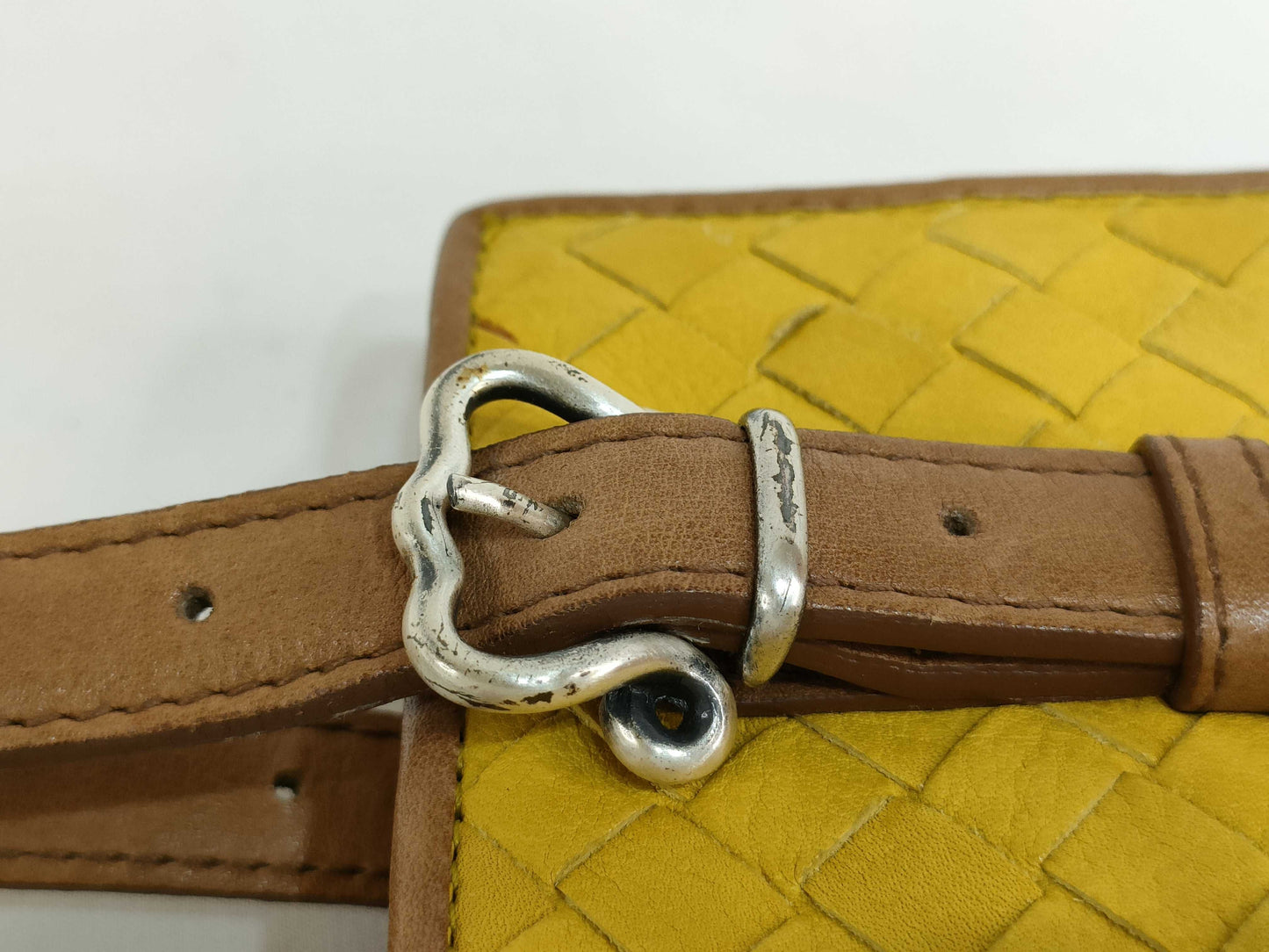 BOTTEGA VENETA Intrecciato Leather Handbag Two-Tone Handbag