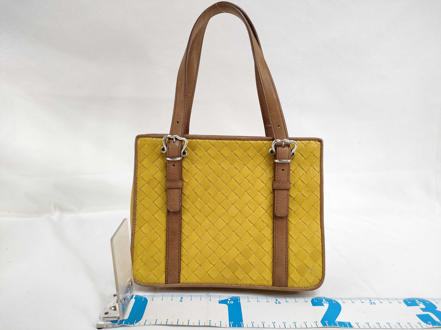 BOTTEGA VENETA Intrecciato Leather Handbag Two-Tone Handbag