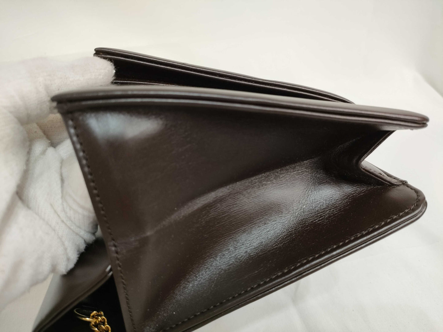 Dior CD logo leather chain shoulder bag