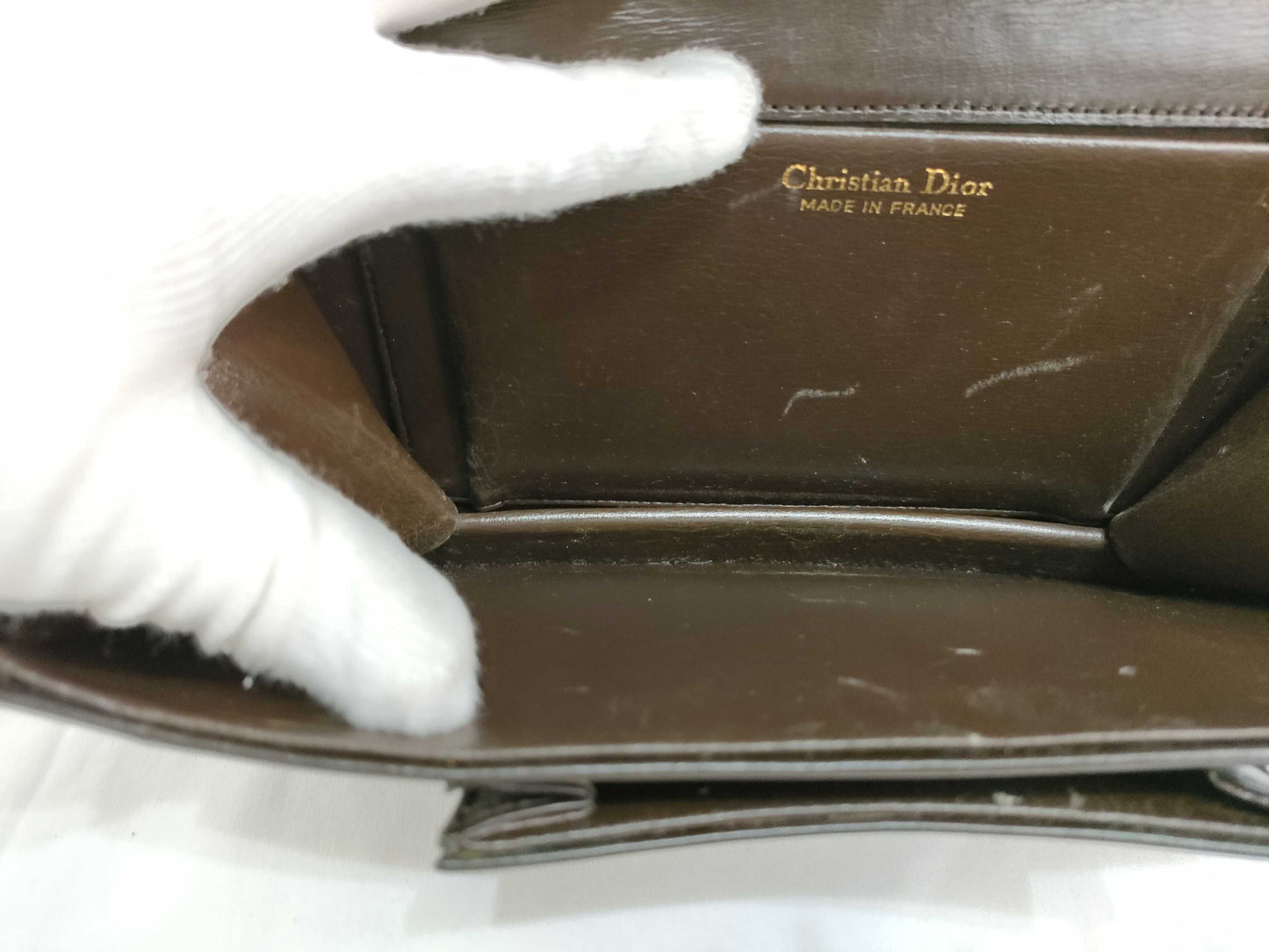 Dior CD logo leather chain shoulder bag