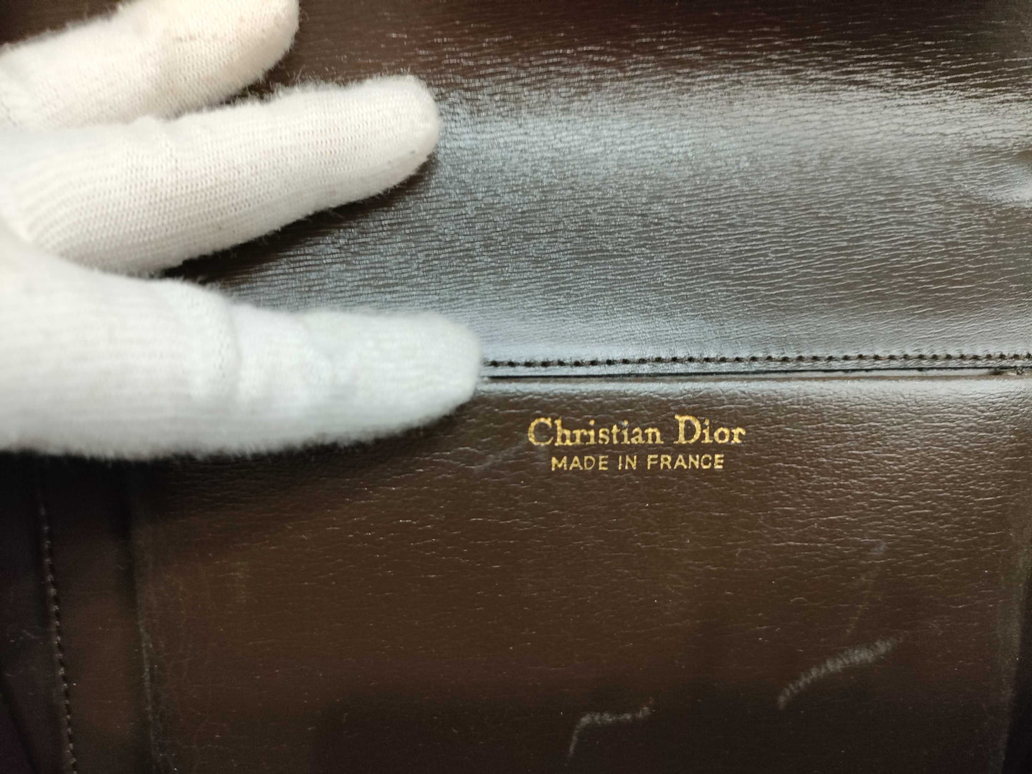 Dior CD logo leather chain shoulder bag