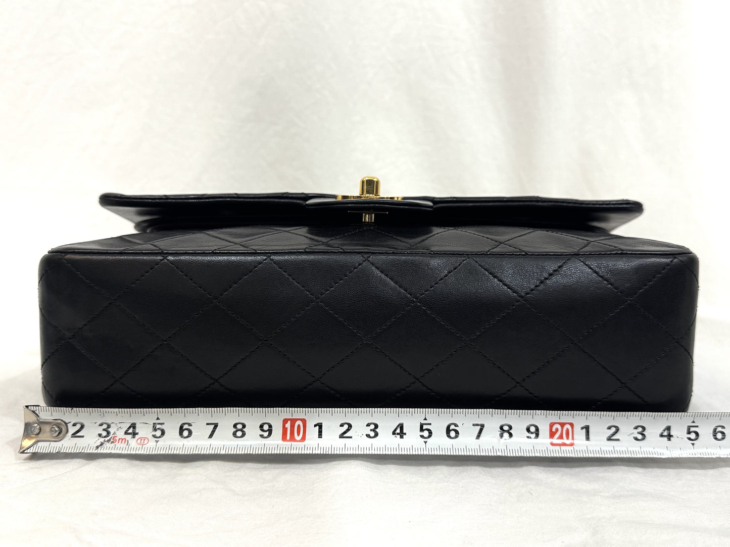 CHANEL Lambskin Matelasse 25 Double Flap Double Chain Gold Hardware 98cm Long Shoulder Bag