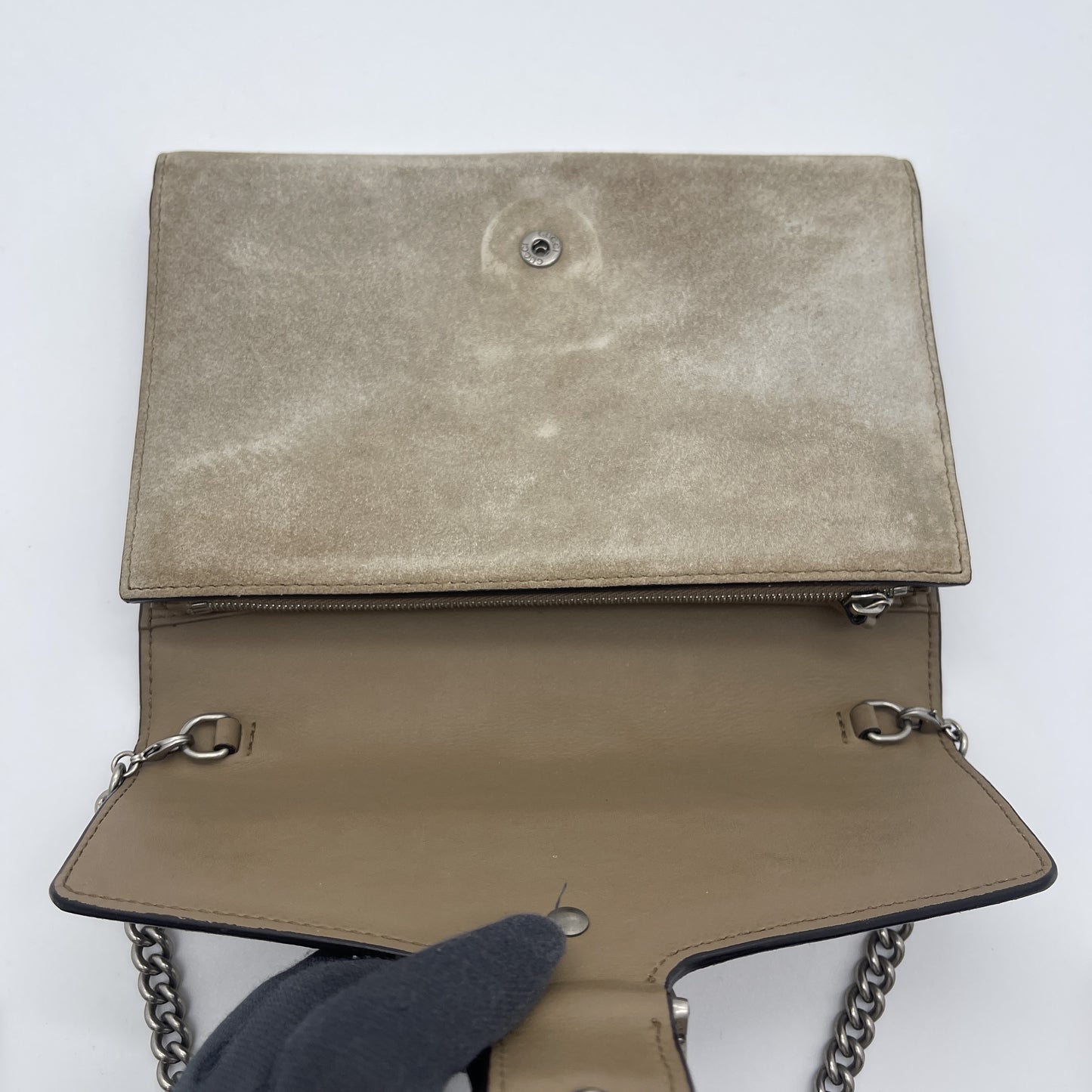 GUCCI Suede Dionysus Chain Shoulder Bag