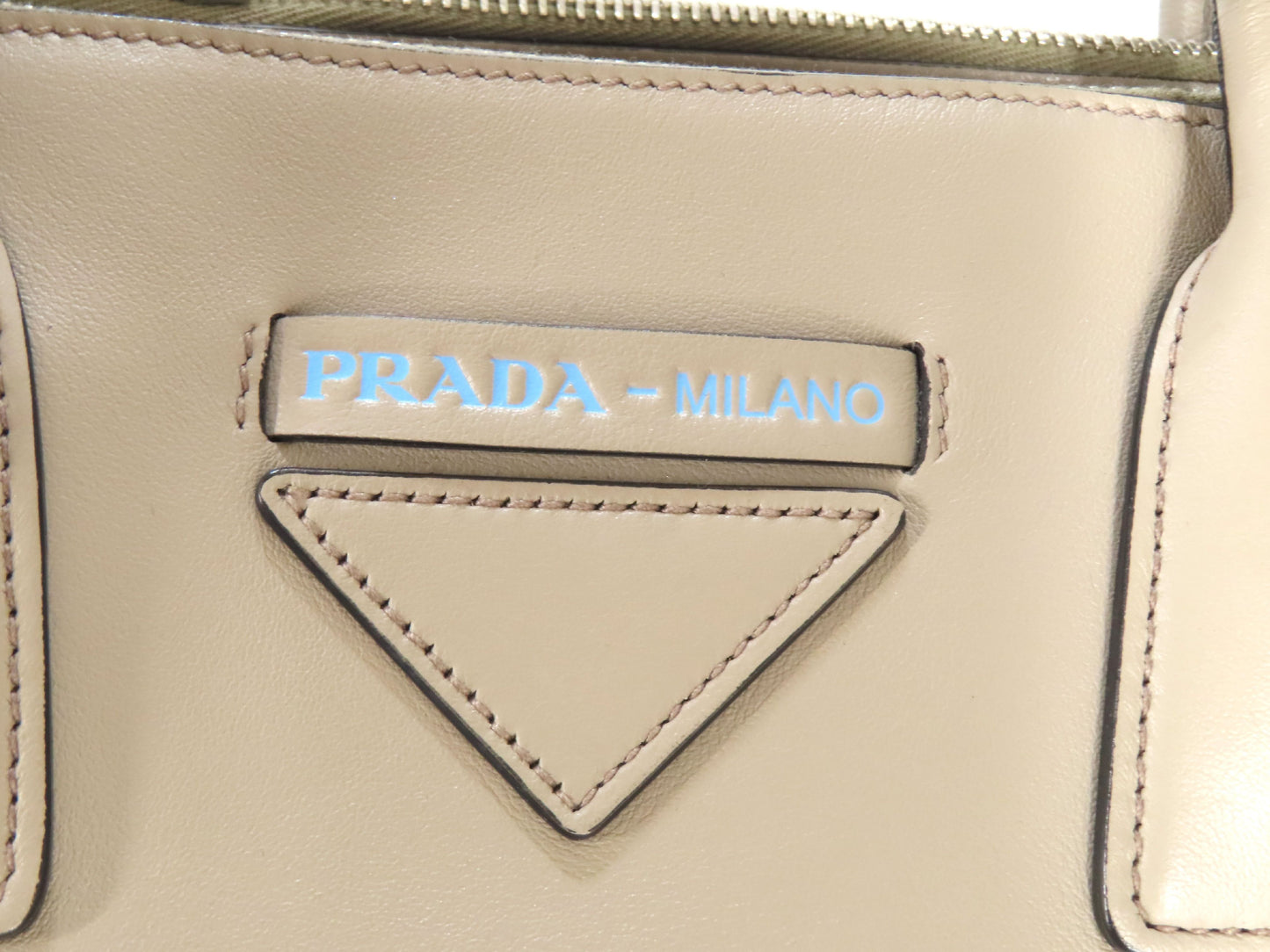 PRADA Prada Soft Calfskin 2-Way Handbag 1BA183 Gray Tote Bag