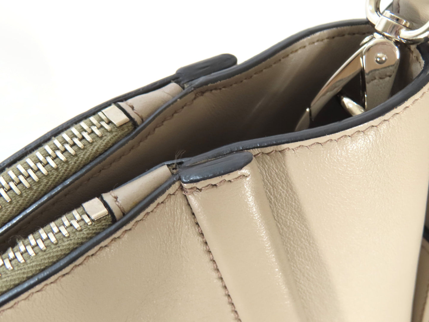PRADA Prada Soft Calfskin 2-Way Handbag 1BA183 Gray Tote Bag