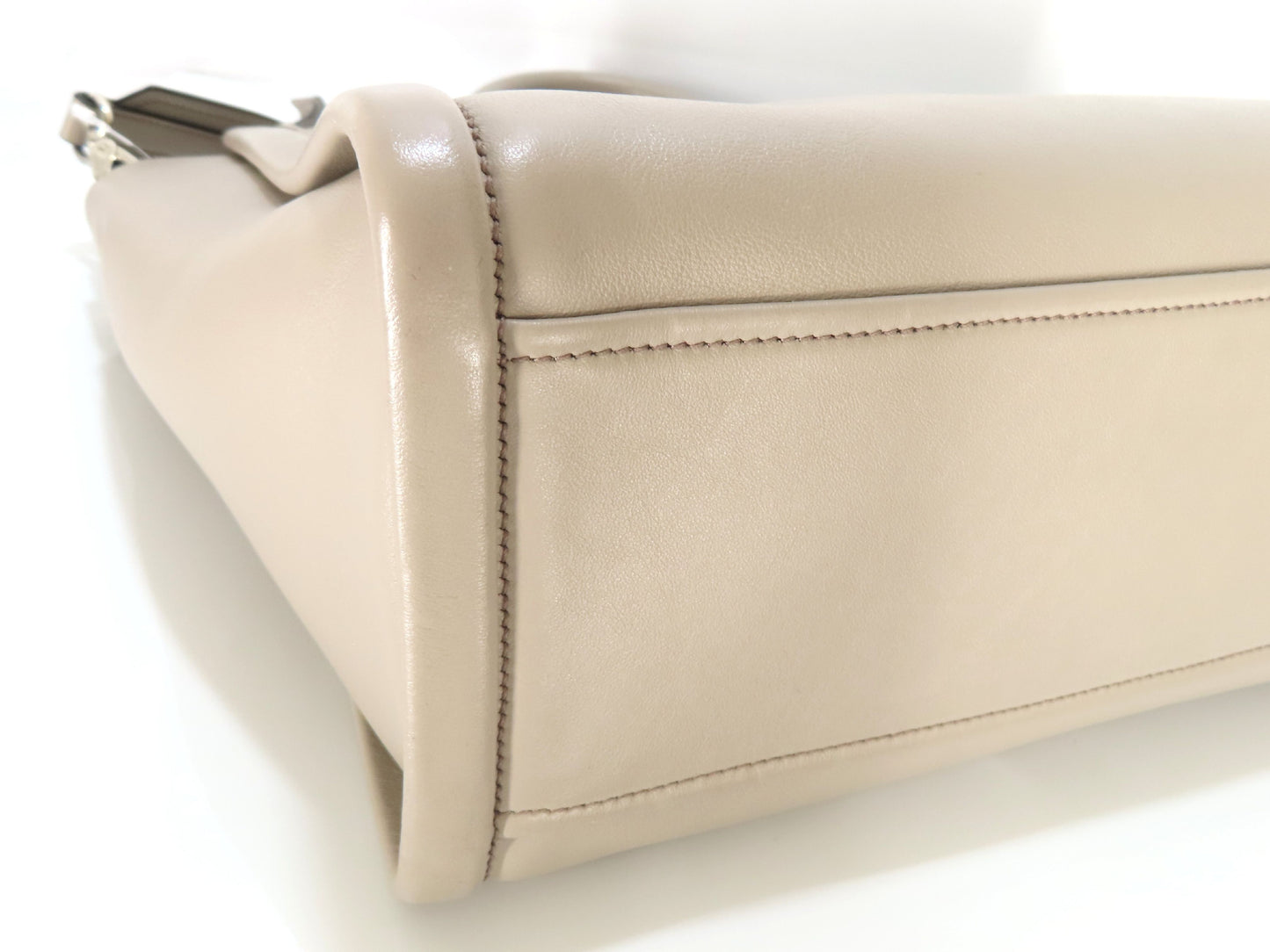 PRADA Prada Soft Calfskin 2-Way Handbag 1BA183 Gray Tote Bag