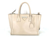 PRADA Prada Soft Calfskin 2-Way Handbag 1BA183 Gray Tote Bag