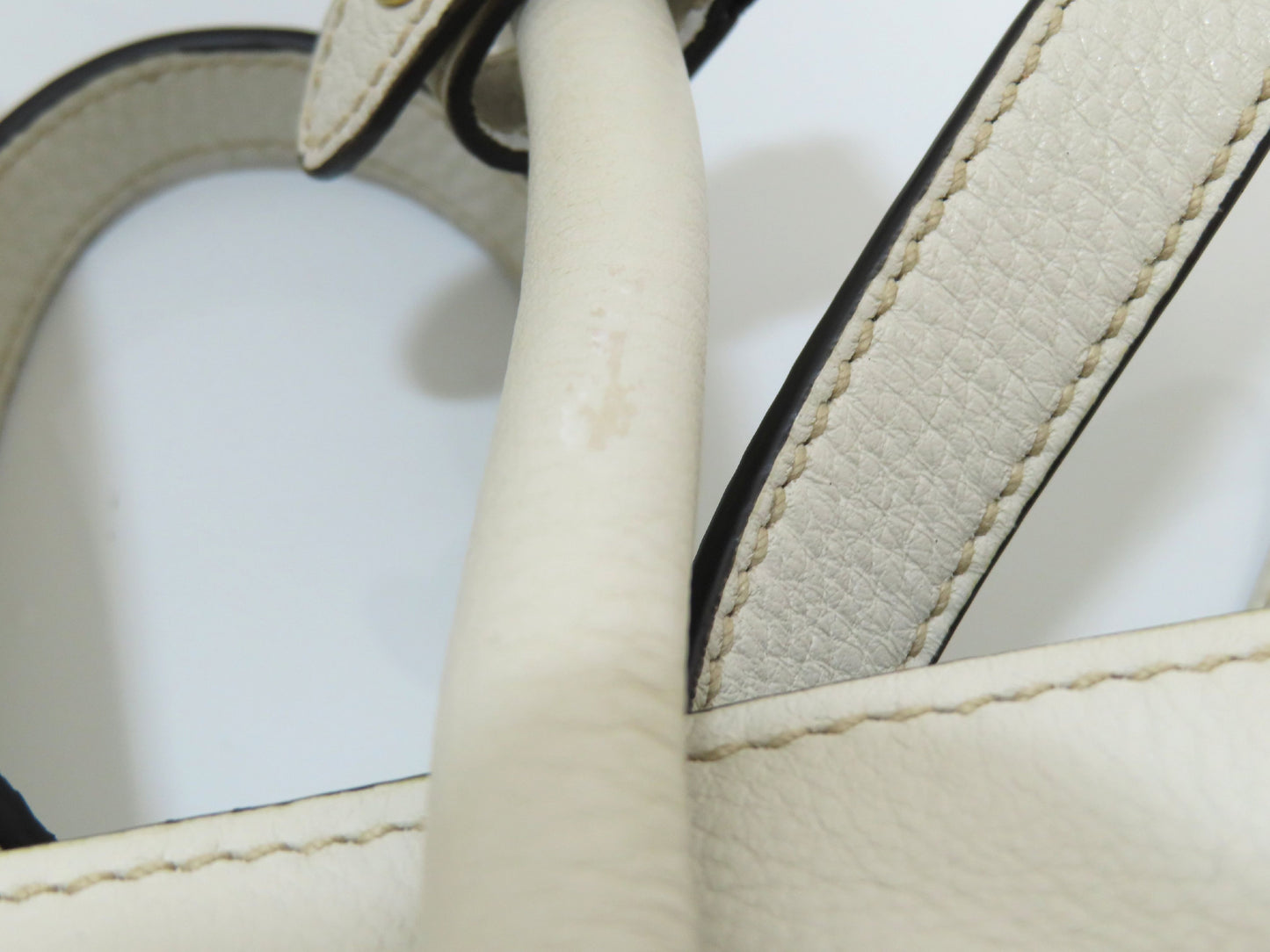 PRADA Vitello 2-Way Tote Bag, White
