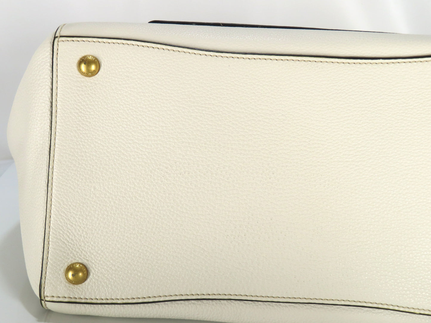 PRADA Vitello 2-Way Tote Bag, White