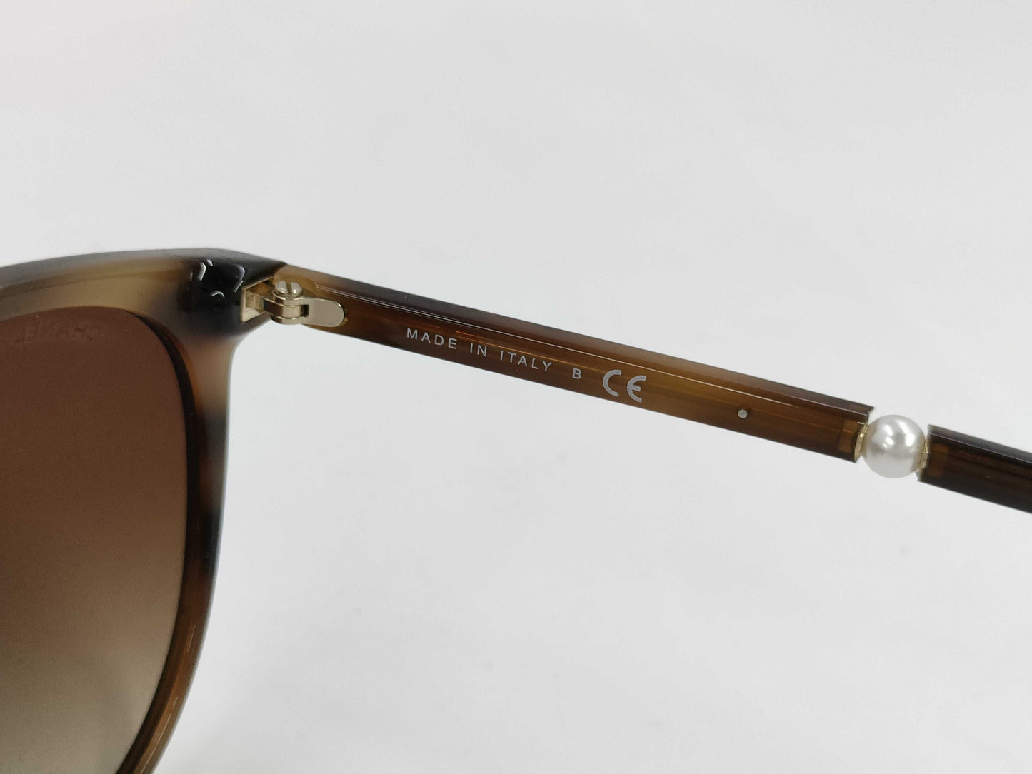 CHANEL Chanel 5394 Faux Pearl Brown Sunglasses Sunglasses & Glasses