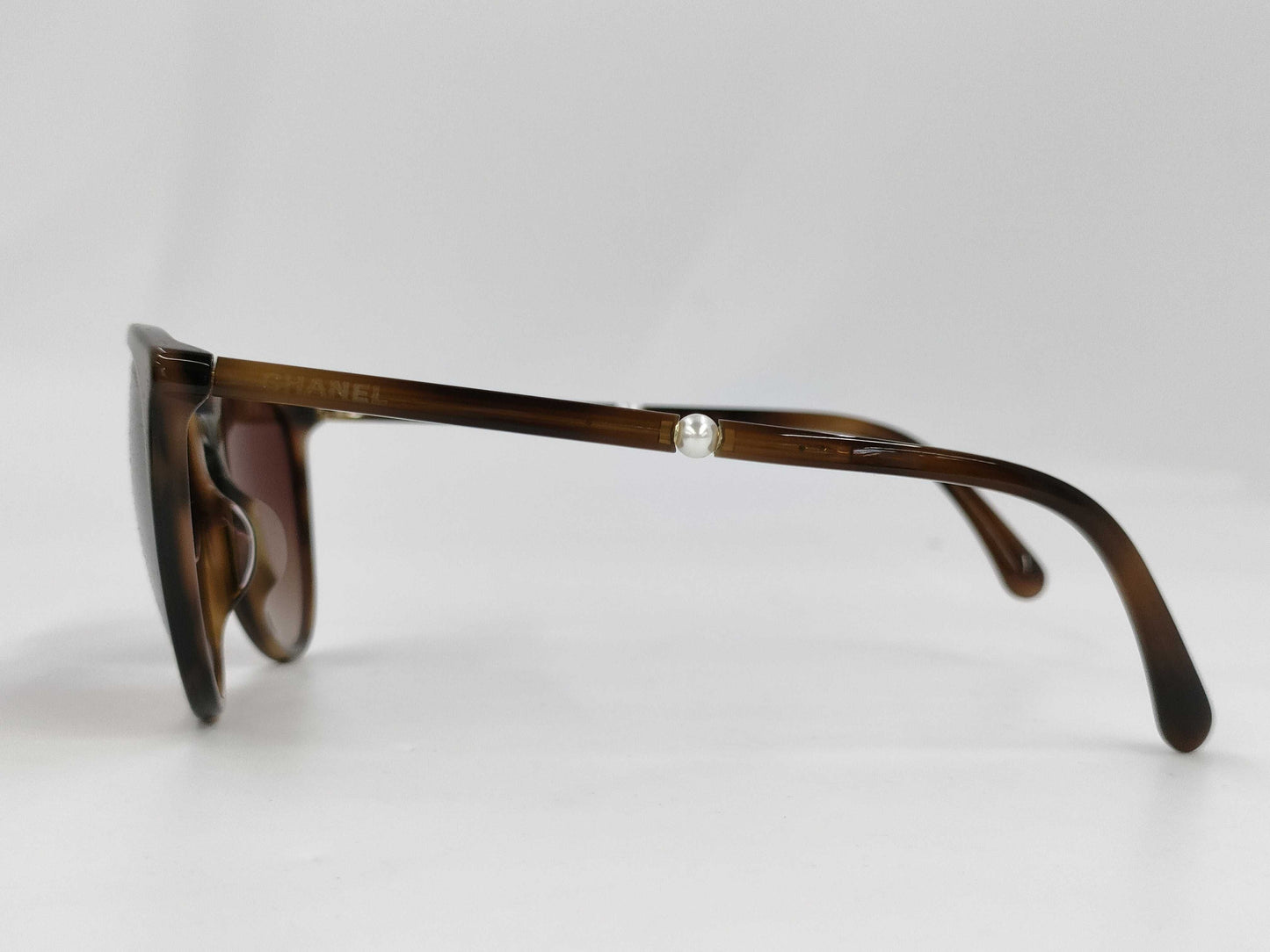 CHANEL Chanel 5394 Faux Pearl Brown Sunglasses Sunglasses & Glasses