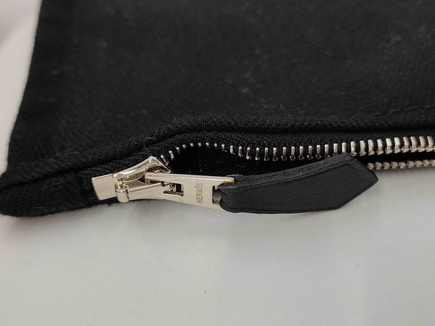 HERMES Valparaiso PM Toile Chevron Black SS Handbag