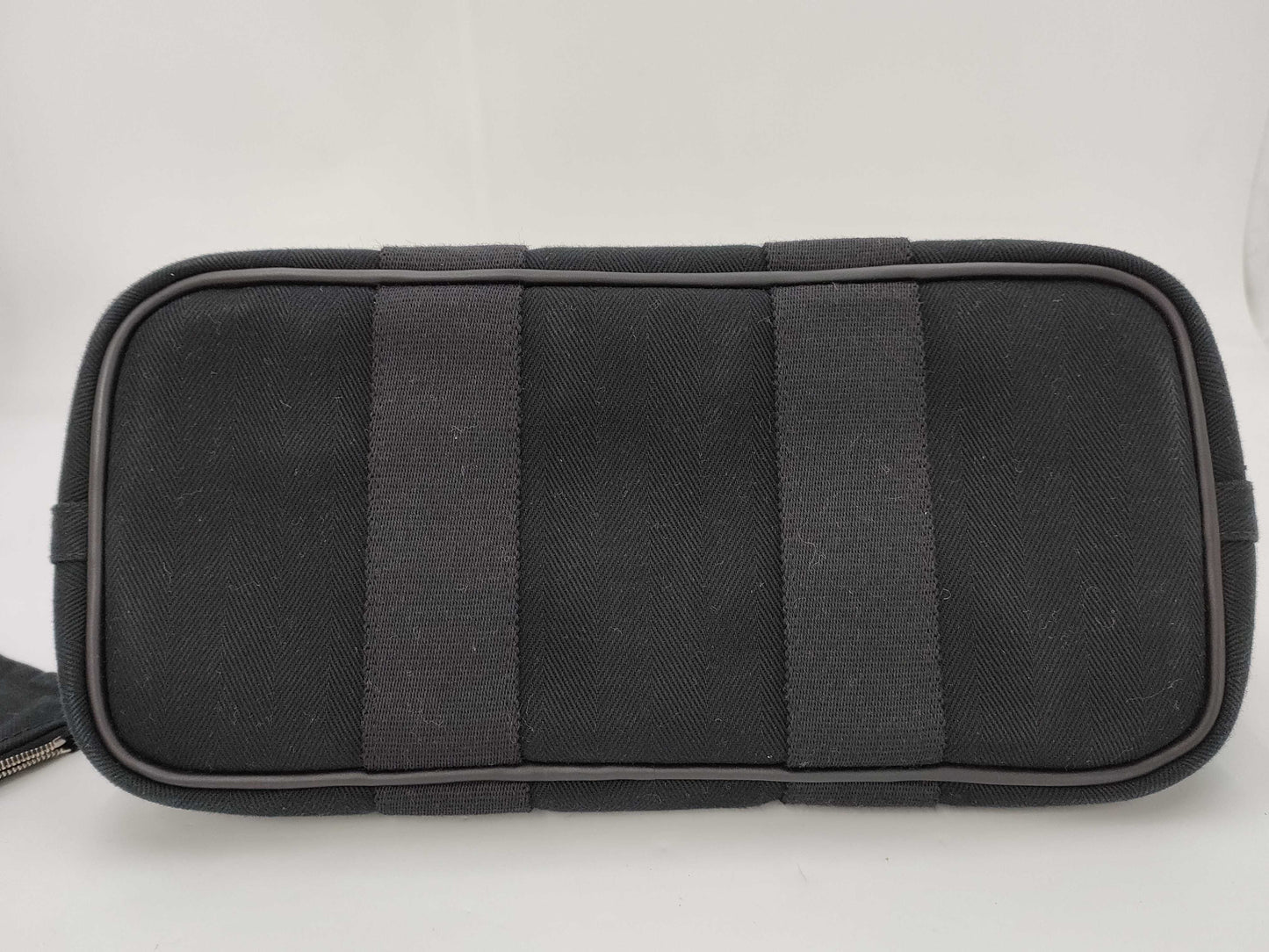 HERMES Valparaiso PM Toile Chevron Black SS Handbag