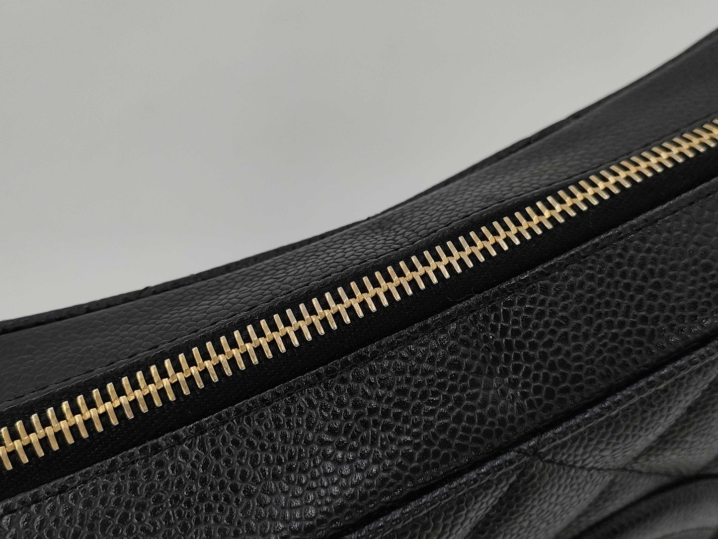 CHANEL Crescent Moon One-Shoulder Caviar Black GP Shoulder Bag