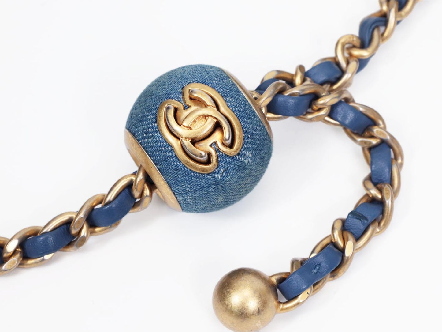 CHANEL Mini Matelasse 20 Denim Pearl Crush Shoulder Bag