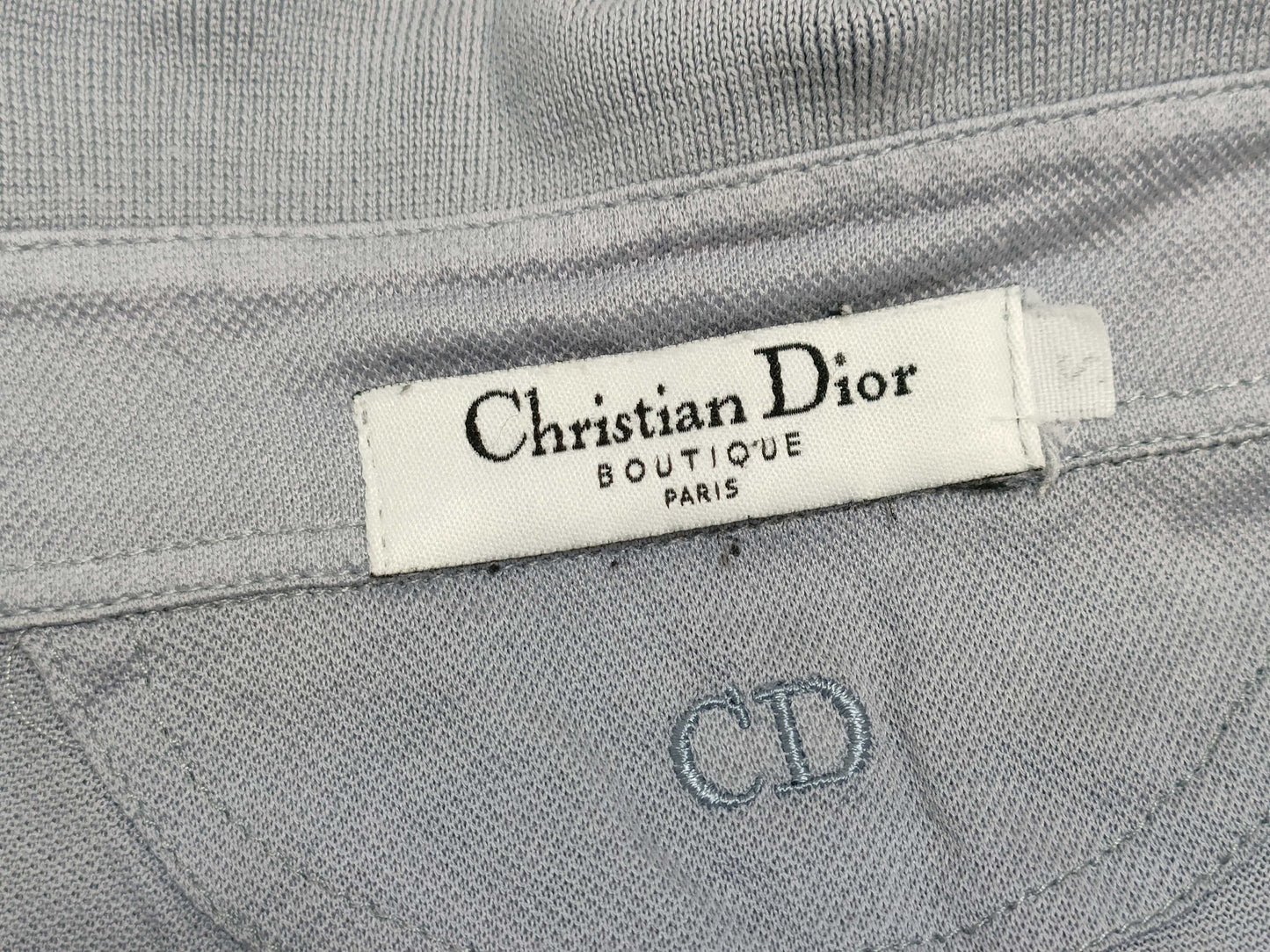 Christian Dior shirt top with embroidered Dior CD logo and back logo from the Galliano era