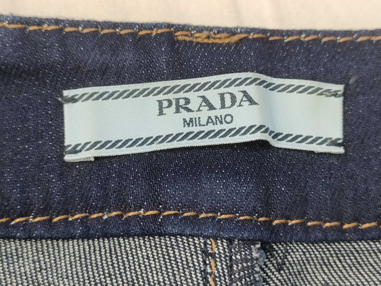 PRADA Prada brand logo denim pants