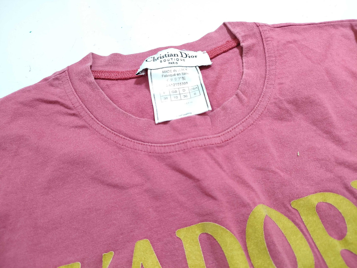Dior Galliano-era tank top with Christian Dior logo