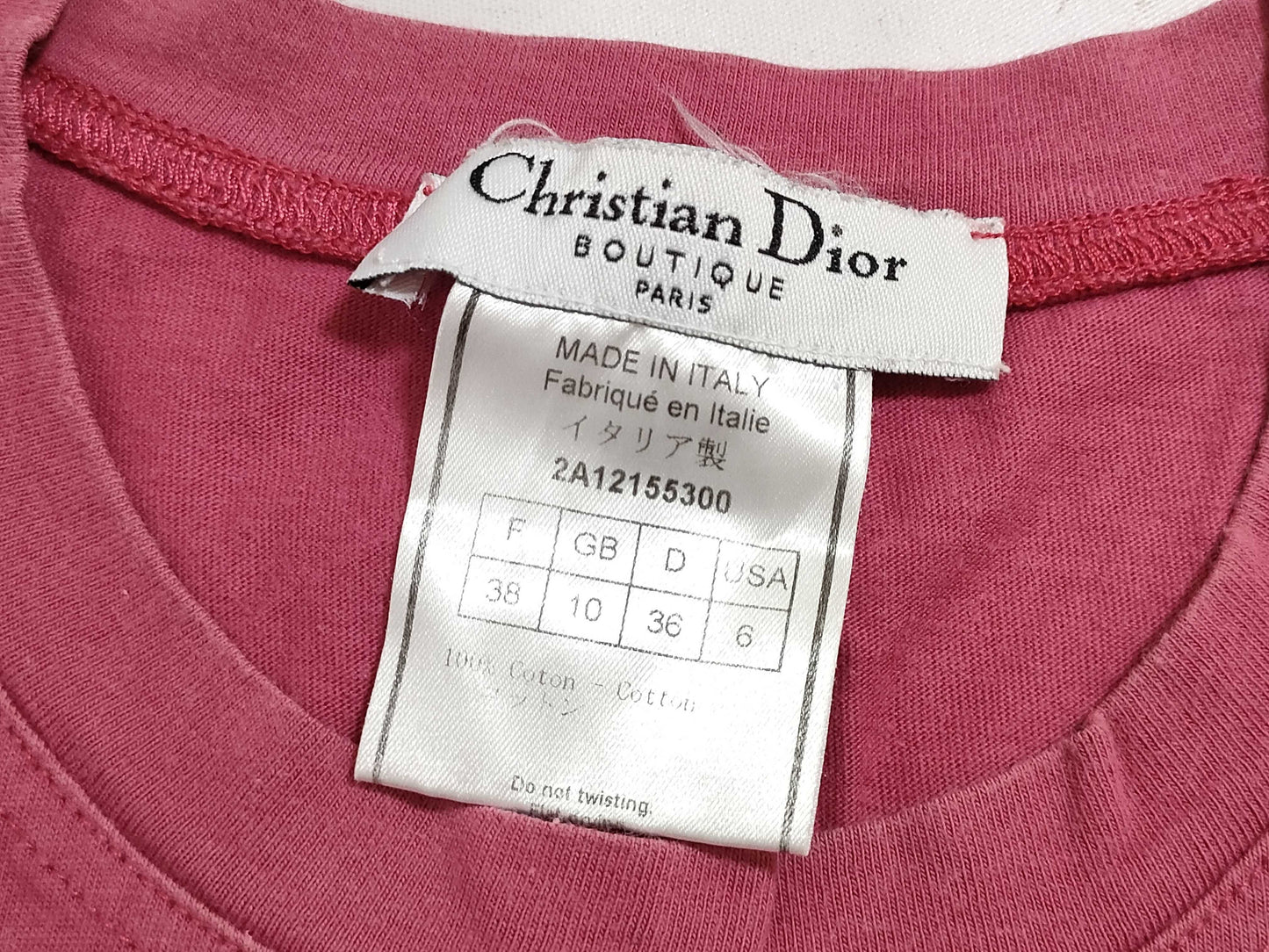 Dior Galliano-era tank top with Christian Dior logo