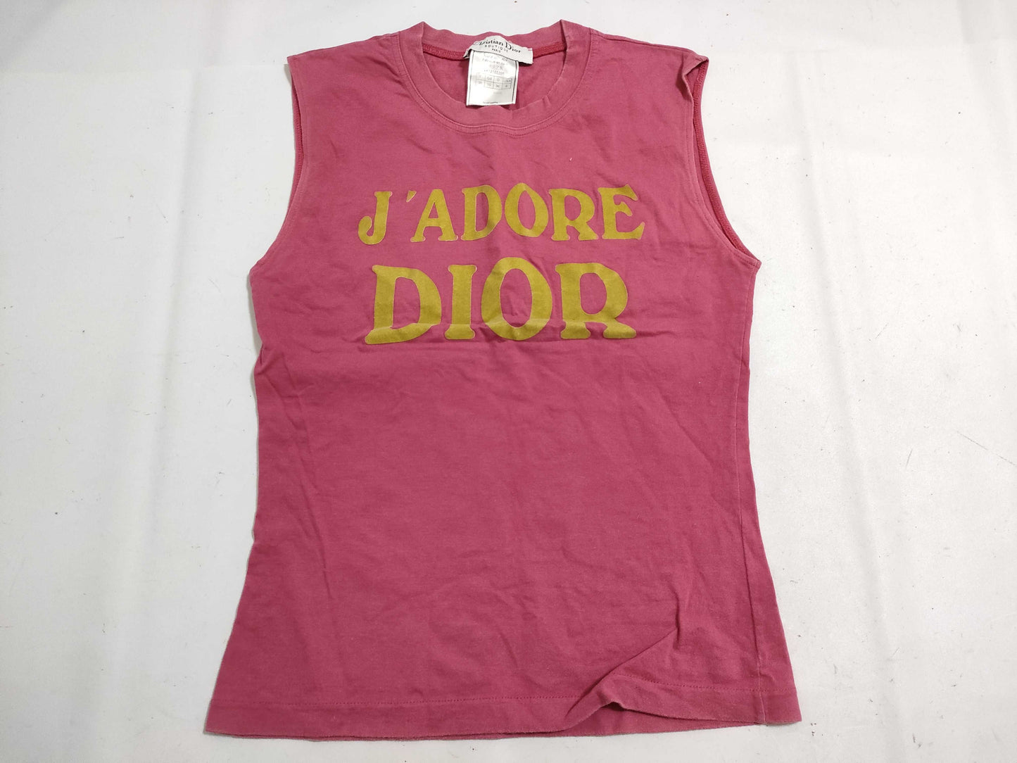 Dior Galliano-era tank top with Christian Dior logo