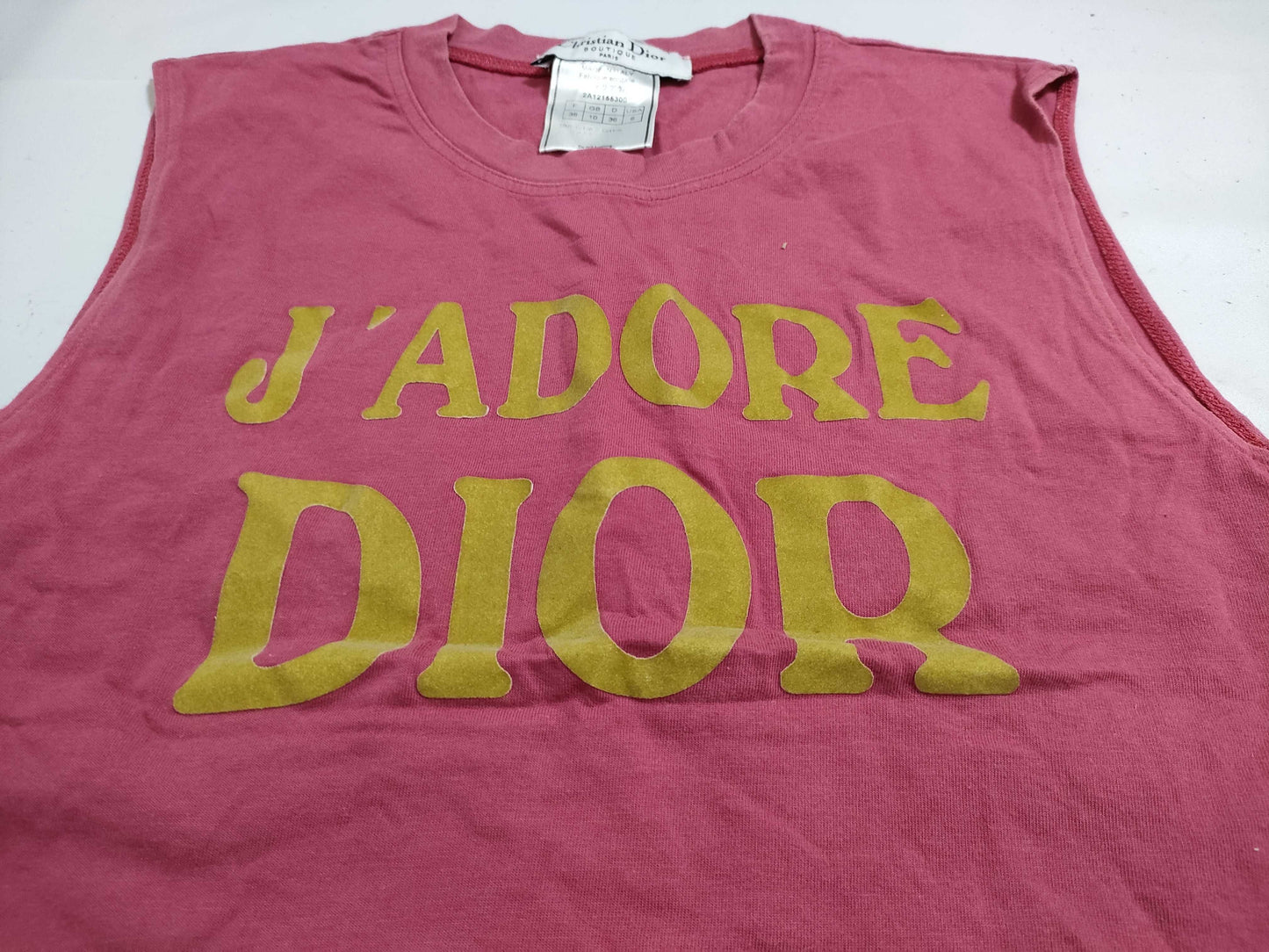 Dior Galliano-era tank top with Christian Dior logo