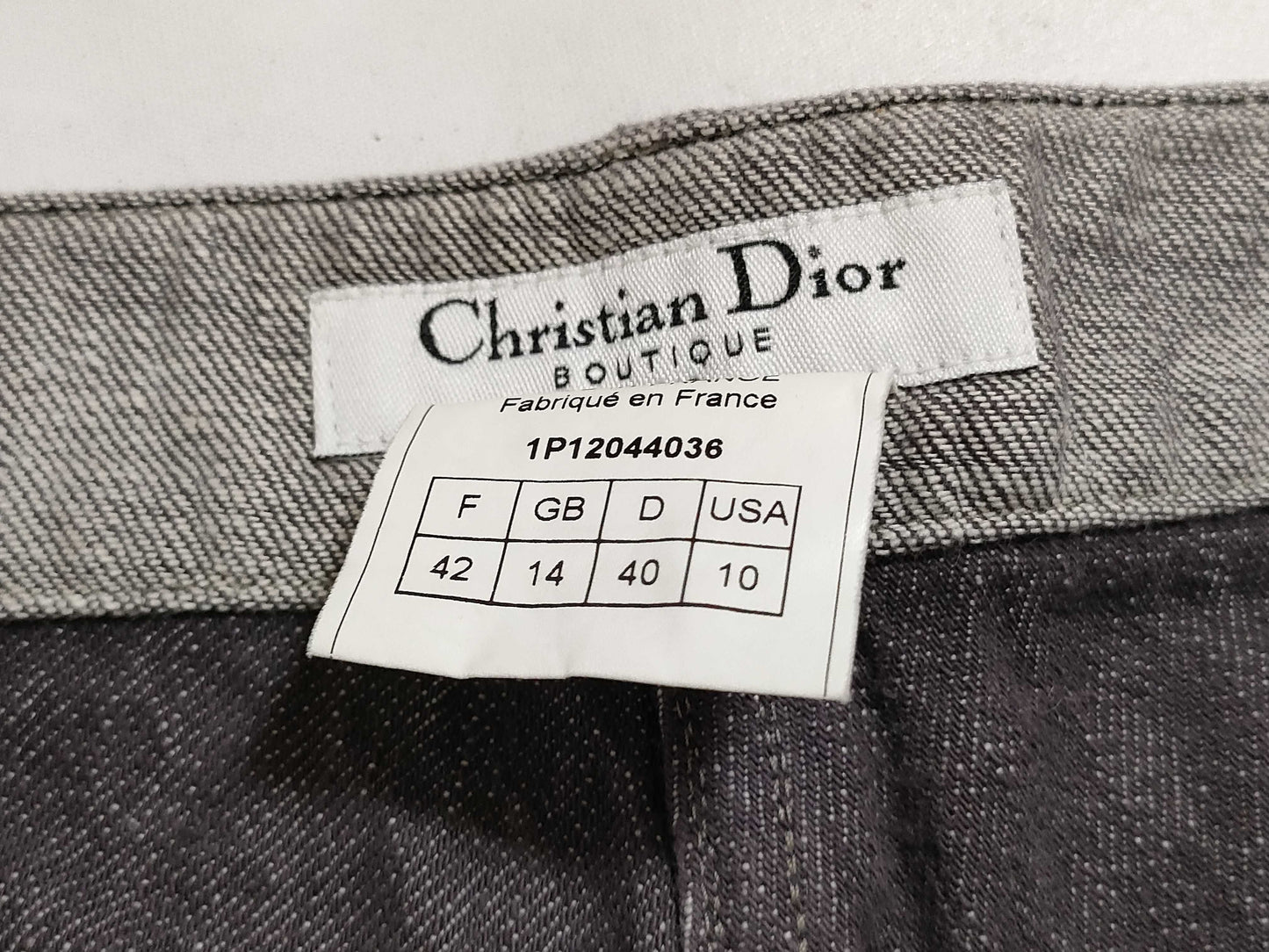 Christian Dior Galliano-era denim pants with D logo hardware