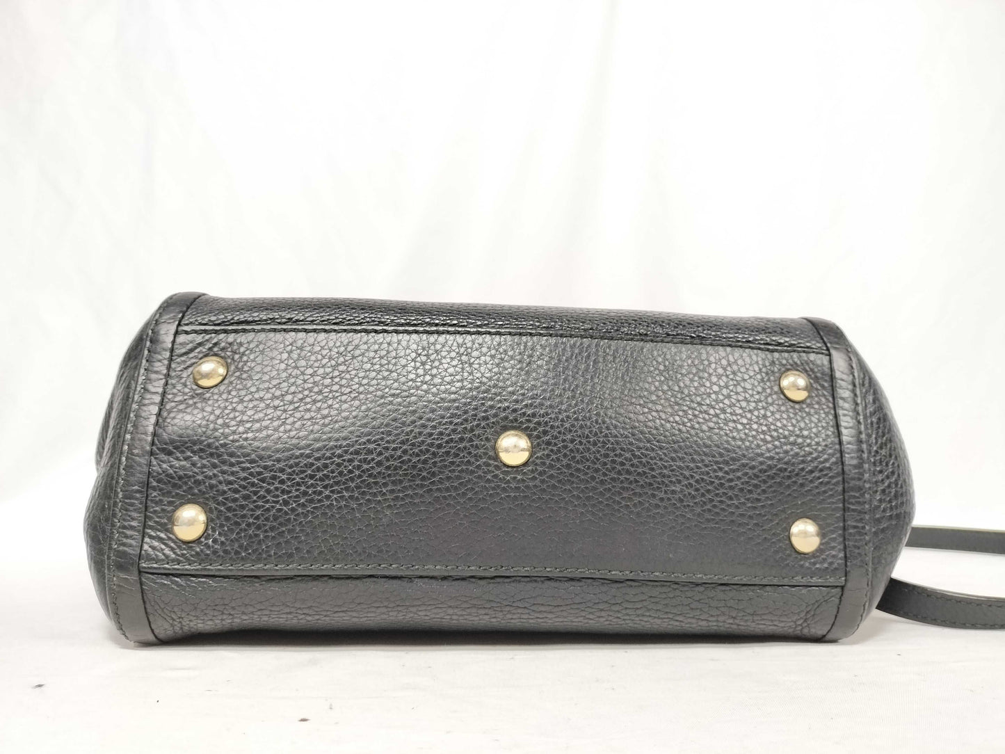 GUCCI 2-Way Black Fringe Leather Handbag