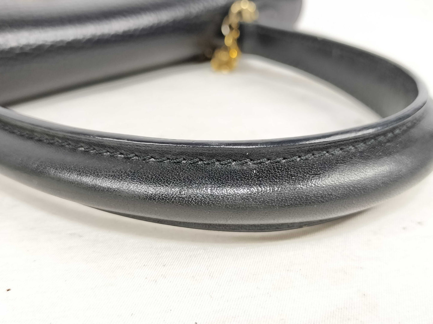 CELINE Gancini Chain Black Handbag