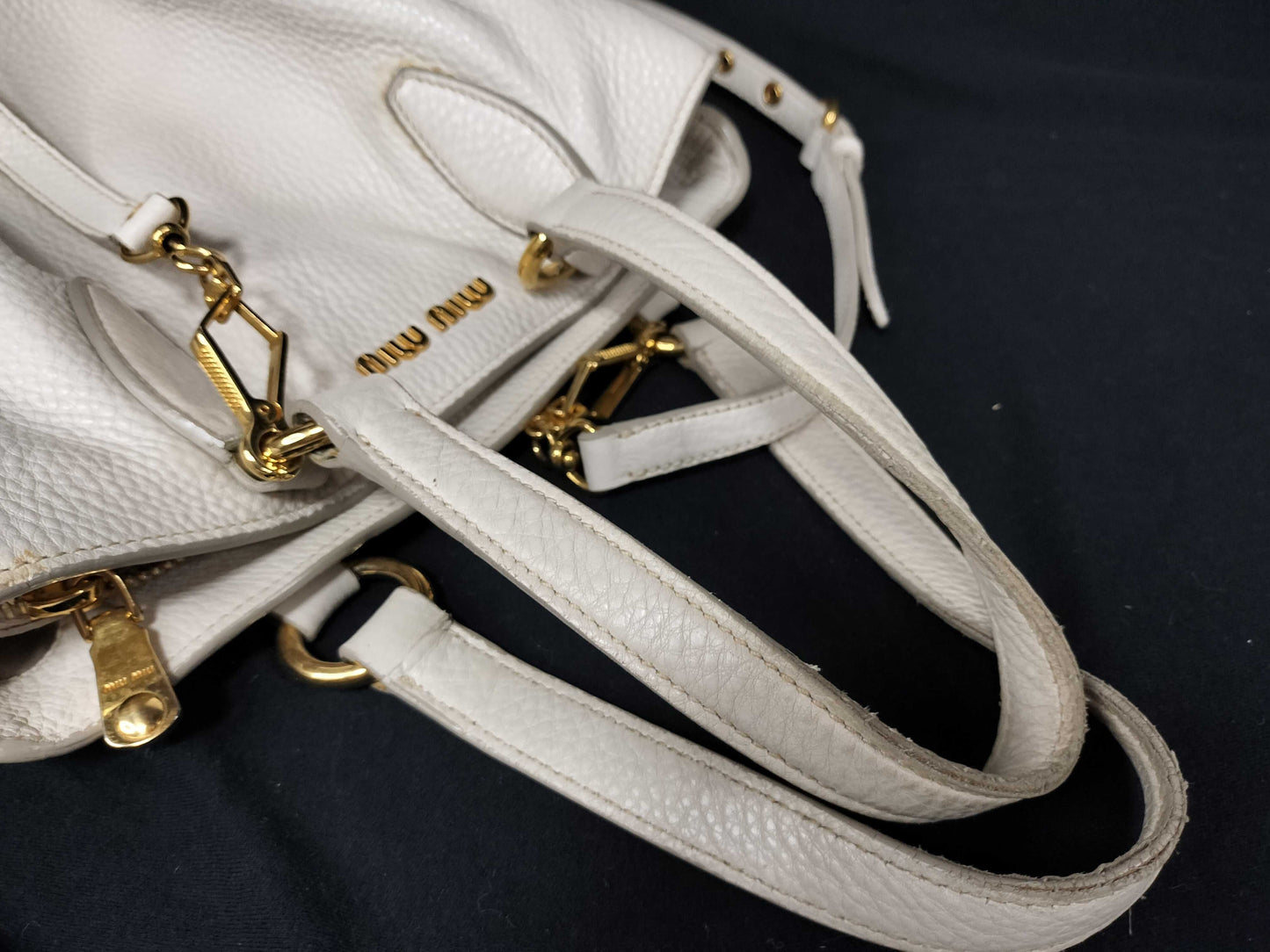 Miu Miu MIUMIU Vitello Luxe 2-way handbag, shoulder bag, gathered handbag