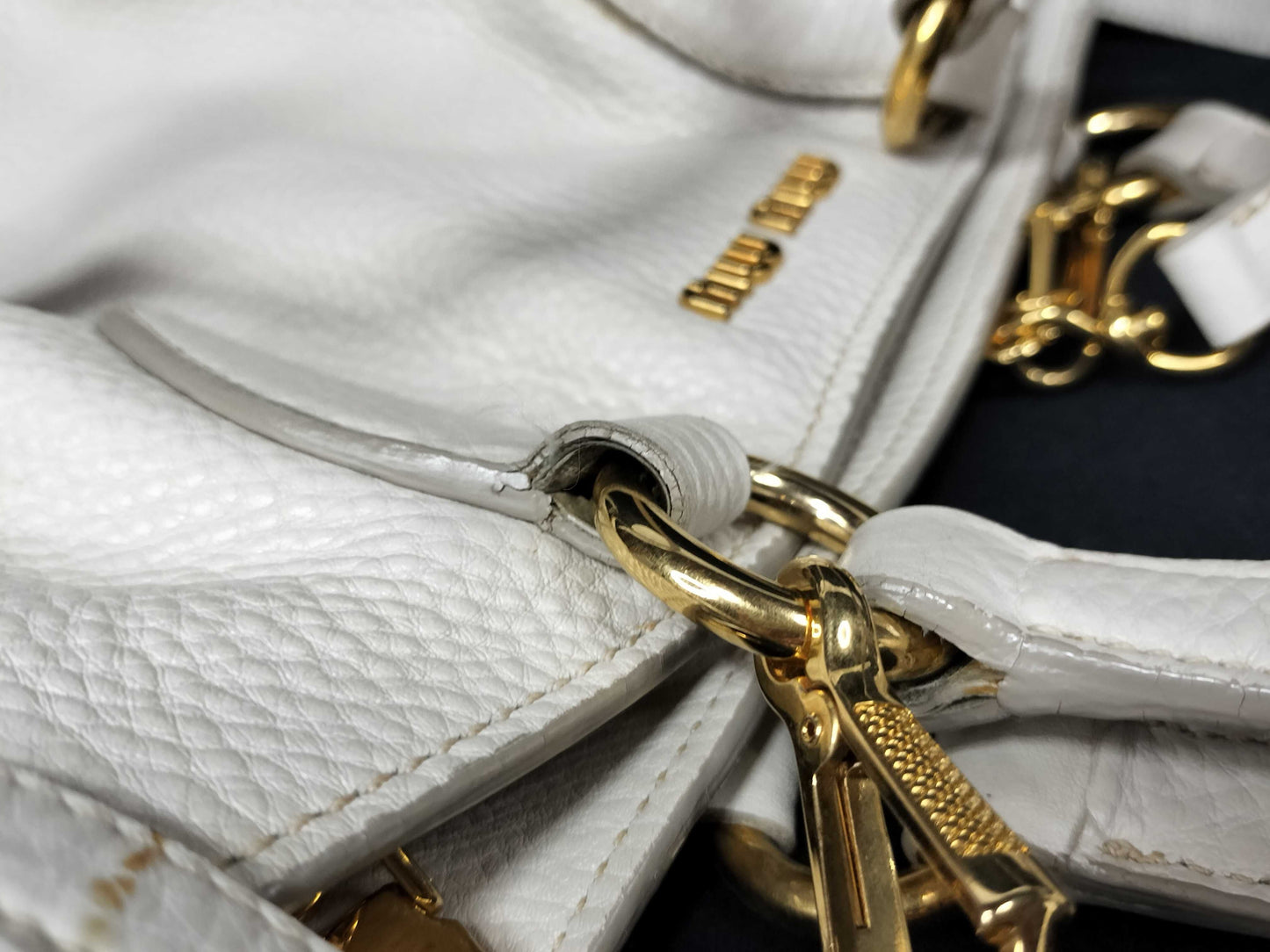 Miu Miu MIUMIU Vitello Luxe 2-way handbag, shoulder bag, gathered handbag