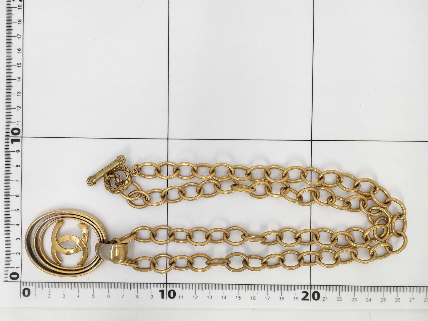 CHANEL 95P Necklace Pendant Coco Mark Necklace