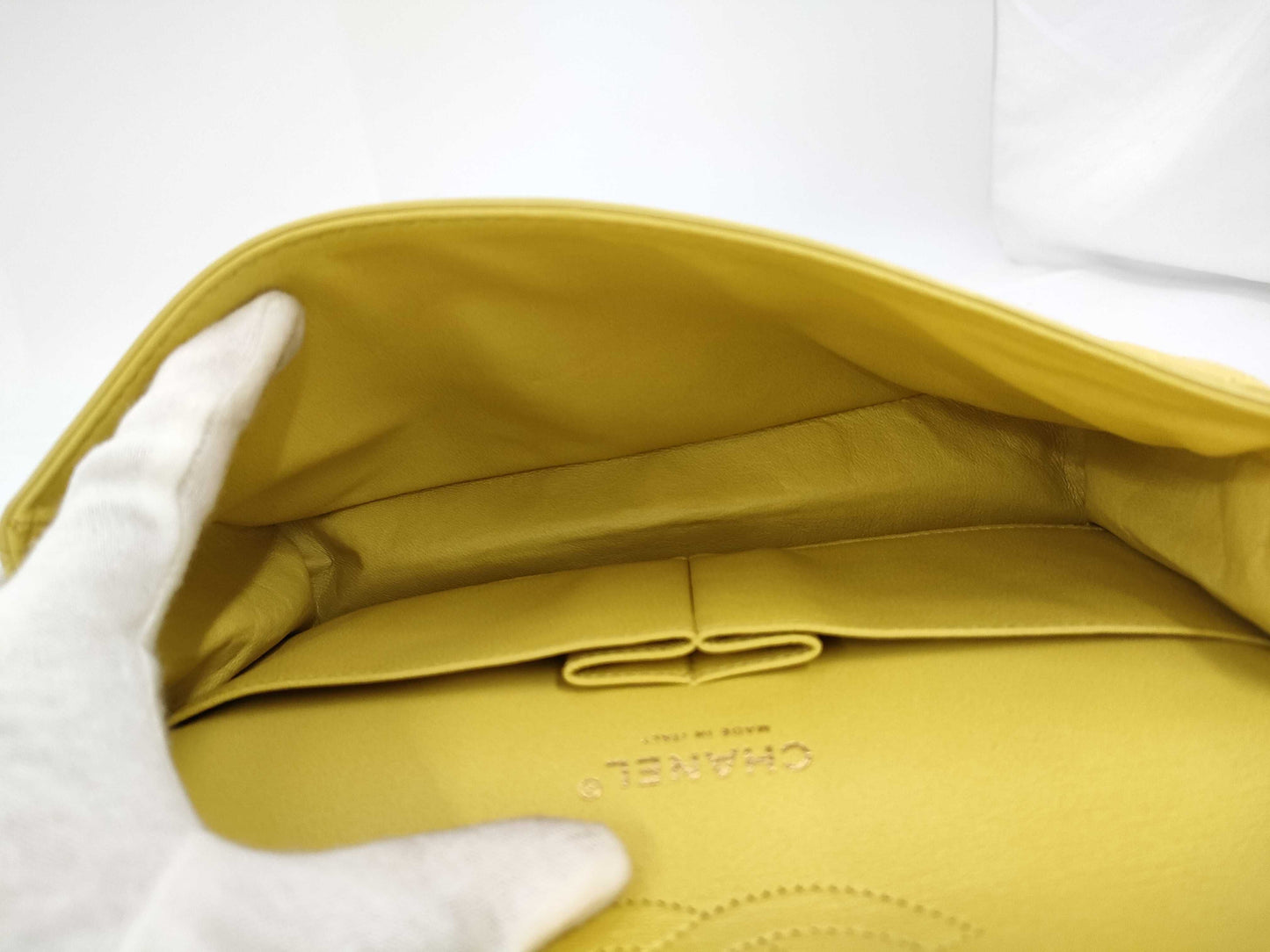 CHANEL Matelasse Chain Shoulder Bag, Yellow, 12846525