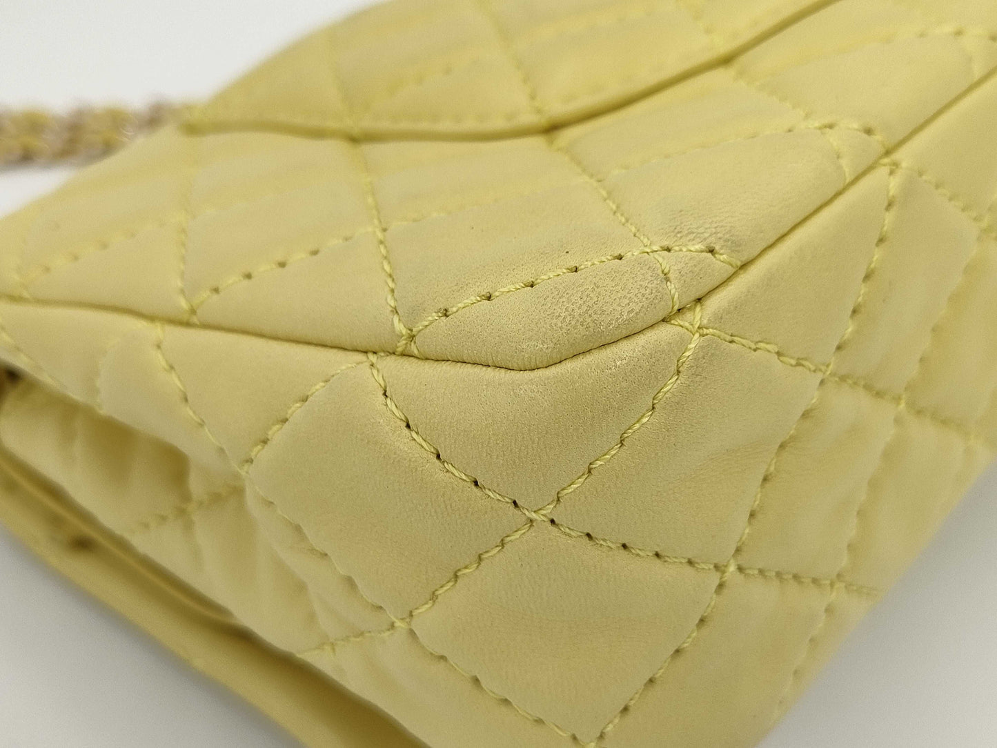 CHANEL Matelasse Chain Shoulder Bag, Yellow, 12846525