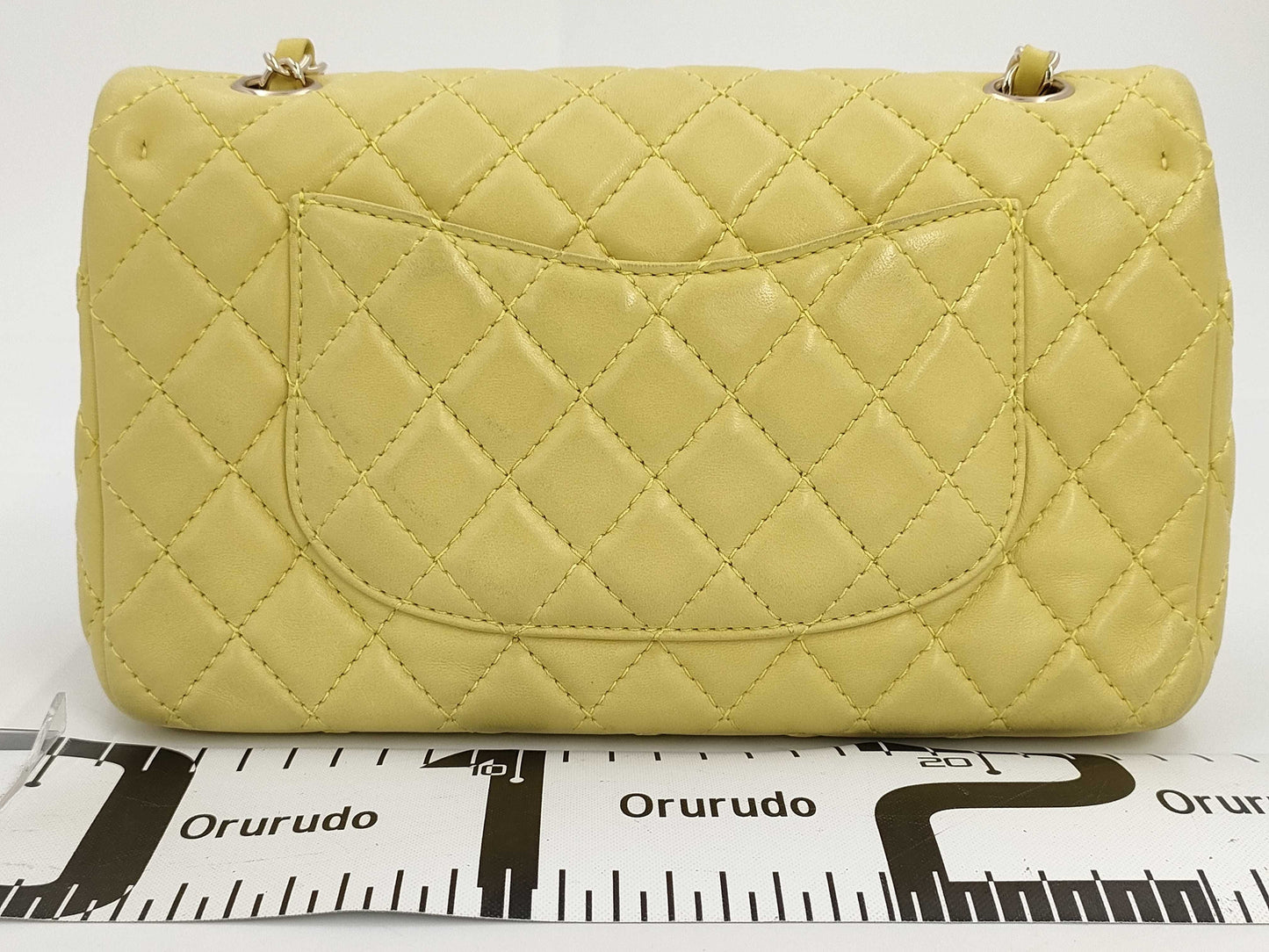 CHANEL Matelasse Chain Shoulder Bag, Yellow, 12846525