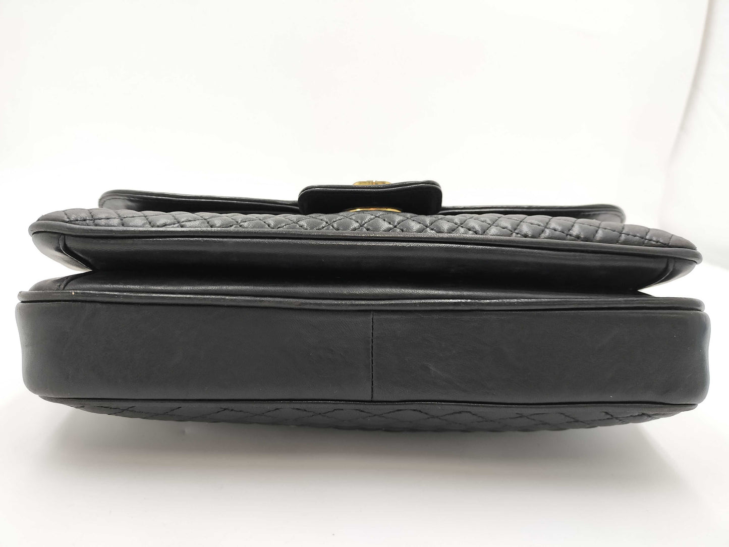 BALLY Chain Shoulder Bag Black Quilted Bag