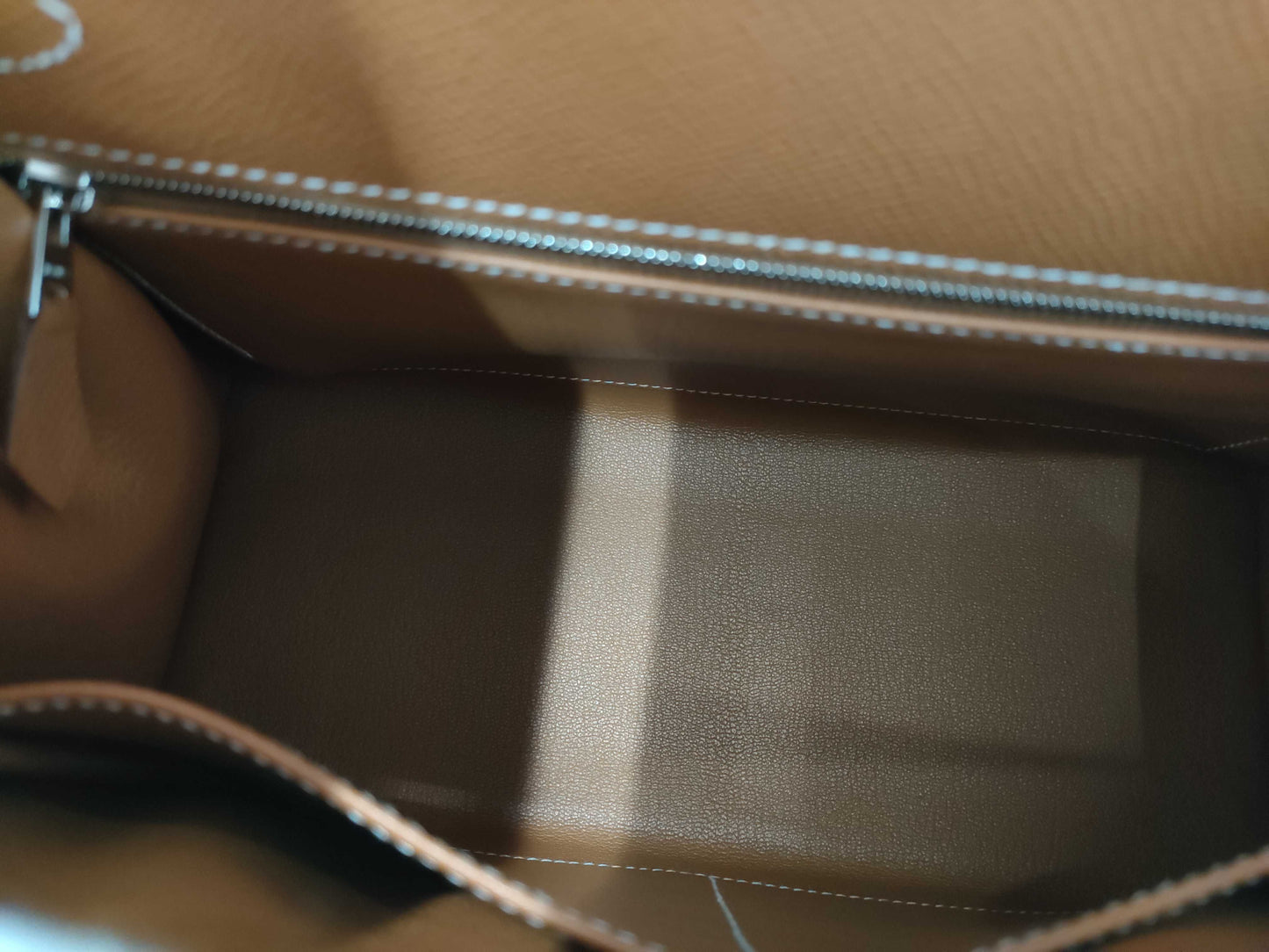 HERMES Kelly 28 Epsom Gold with Silver Hardware and Silver-Tone W Stamp