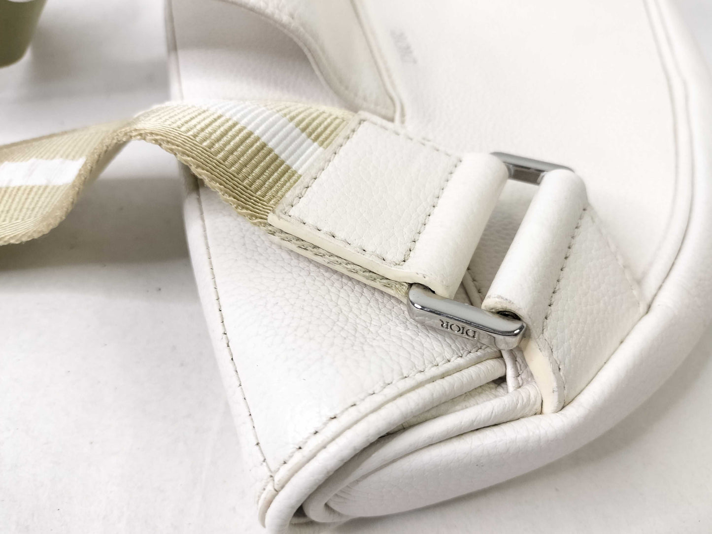 Dior Saddle Bag Leather White Shoulder Bag