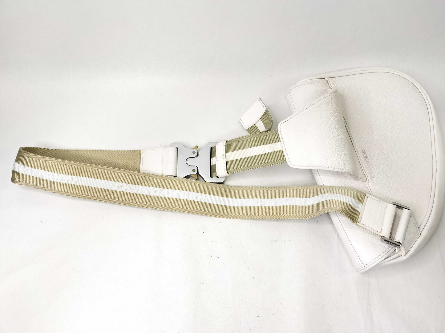 Dior Saddle Bag Leather White Shoulder Bag